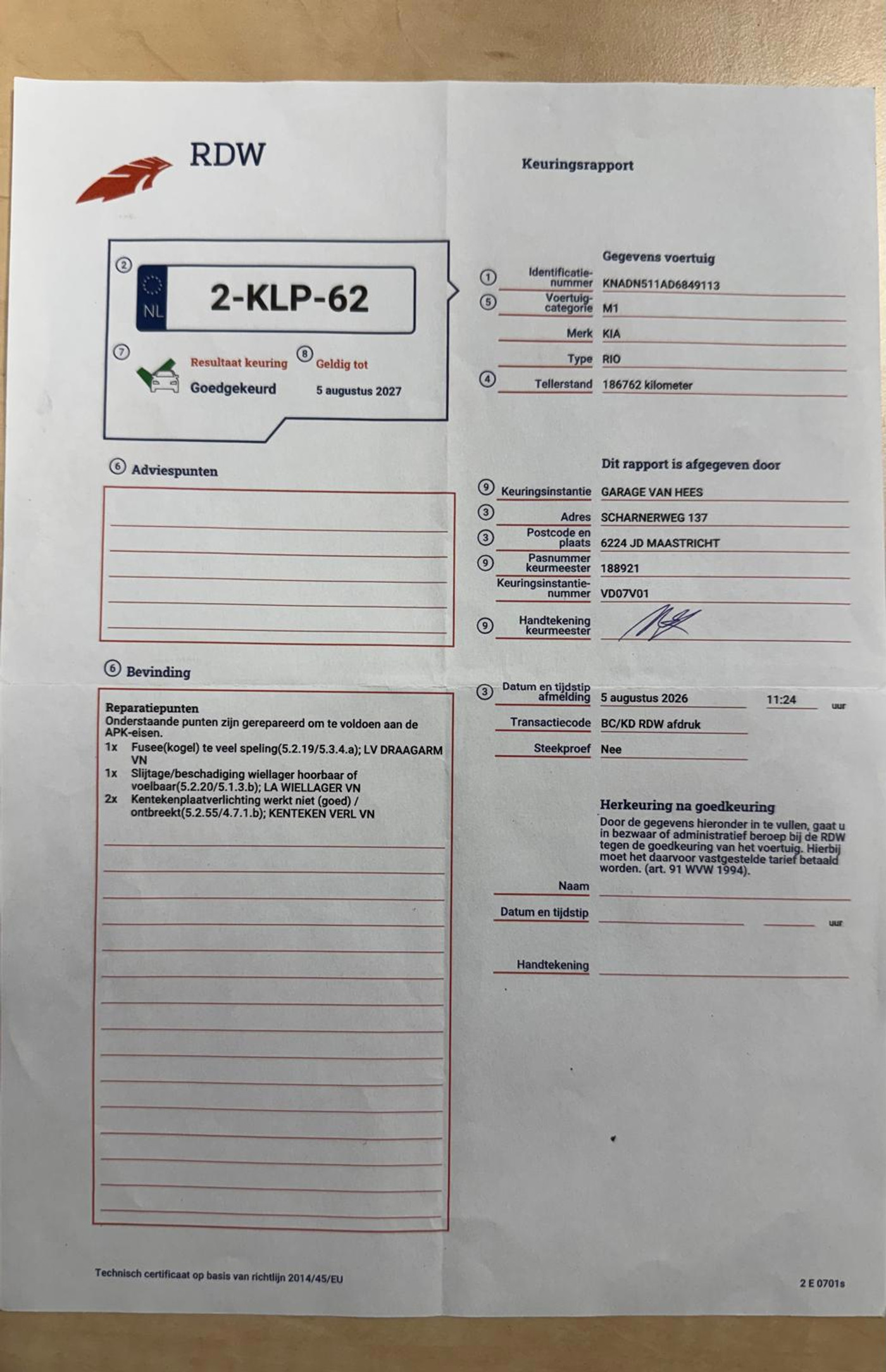 Foto van Kia Rio