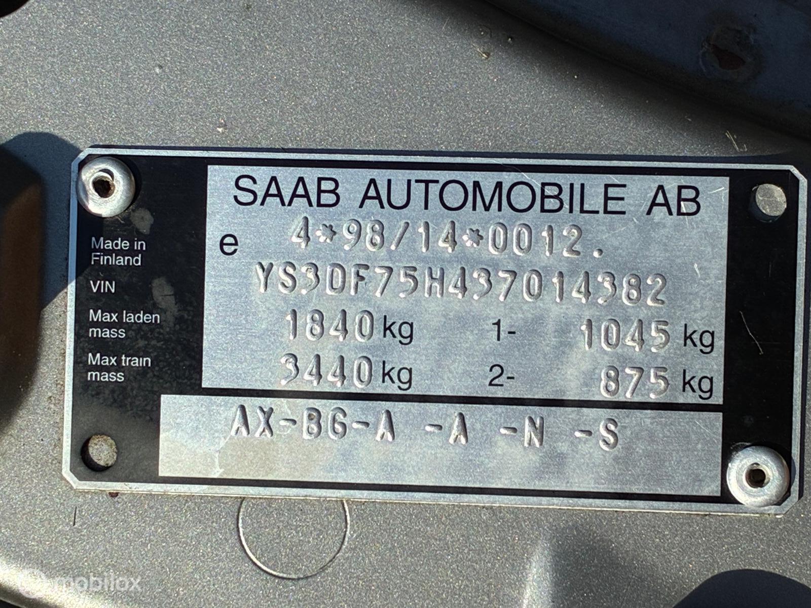 Foto van Saab Saab 9-3