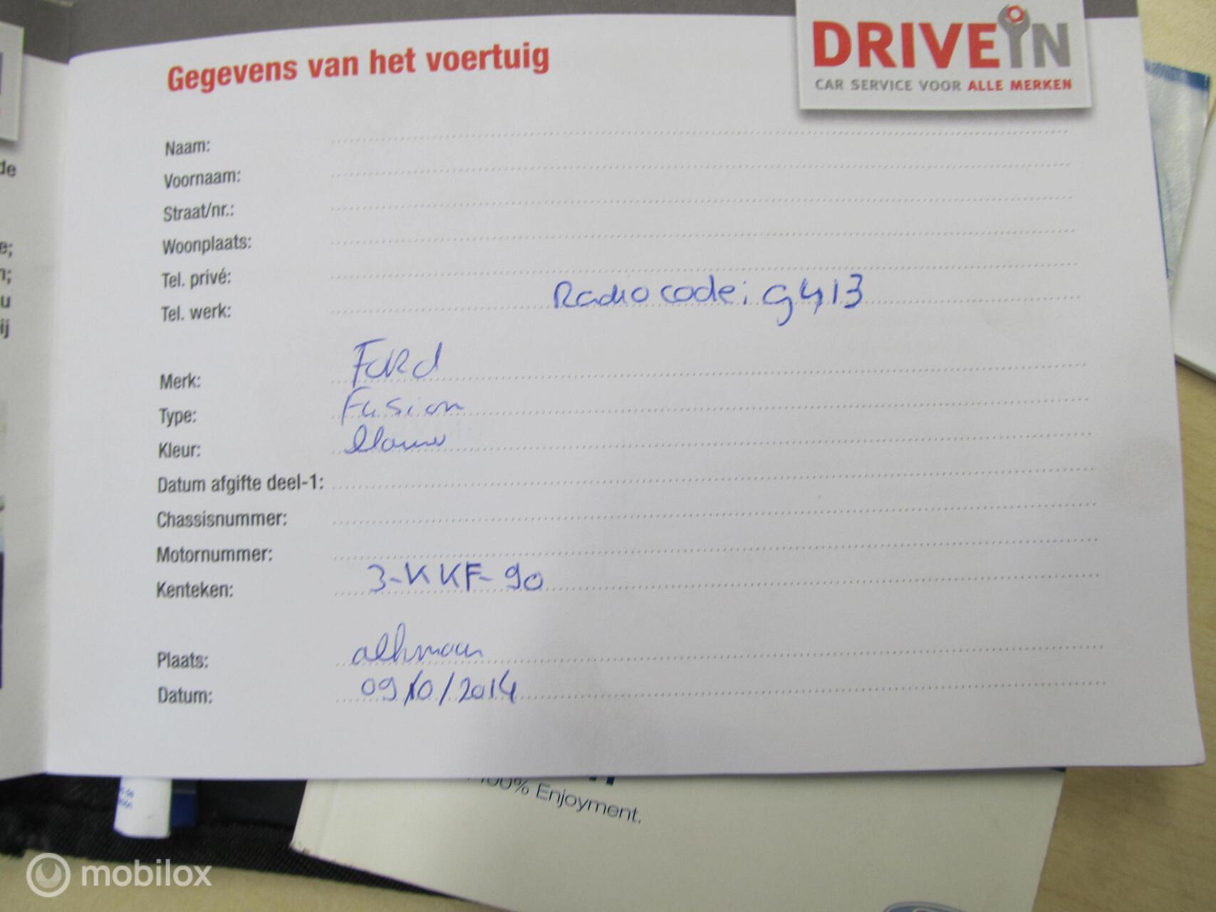 Foto van Ford Fusion