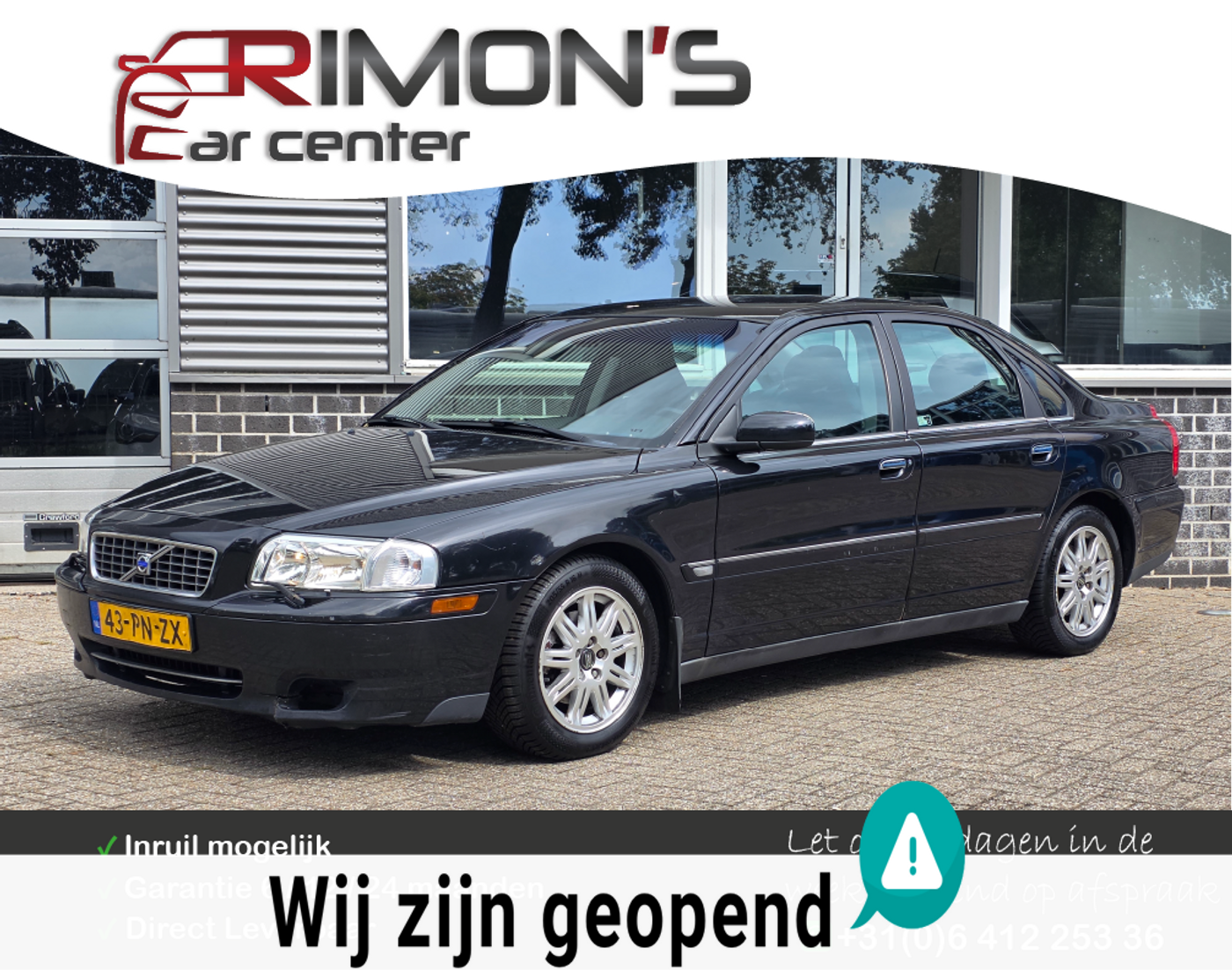 Volvo S80 2.4 Momentum Volledig Dealer Onderhouden 2004 - voorkant
