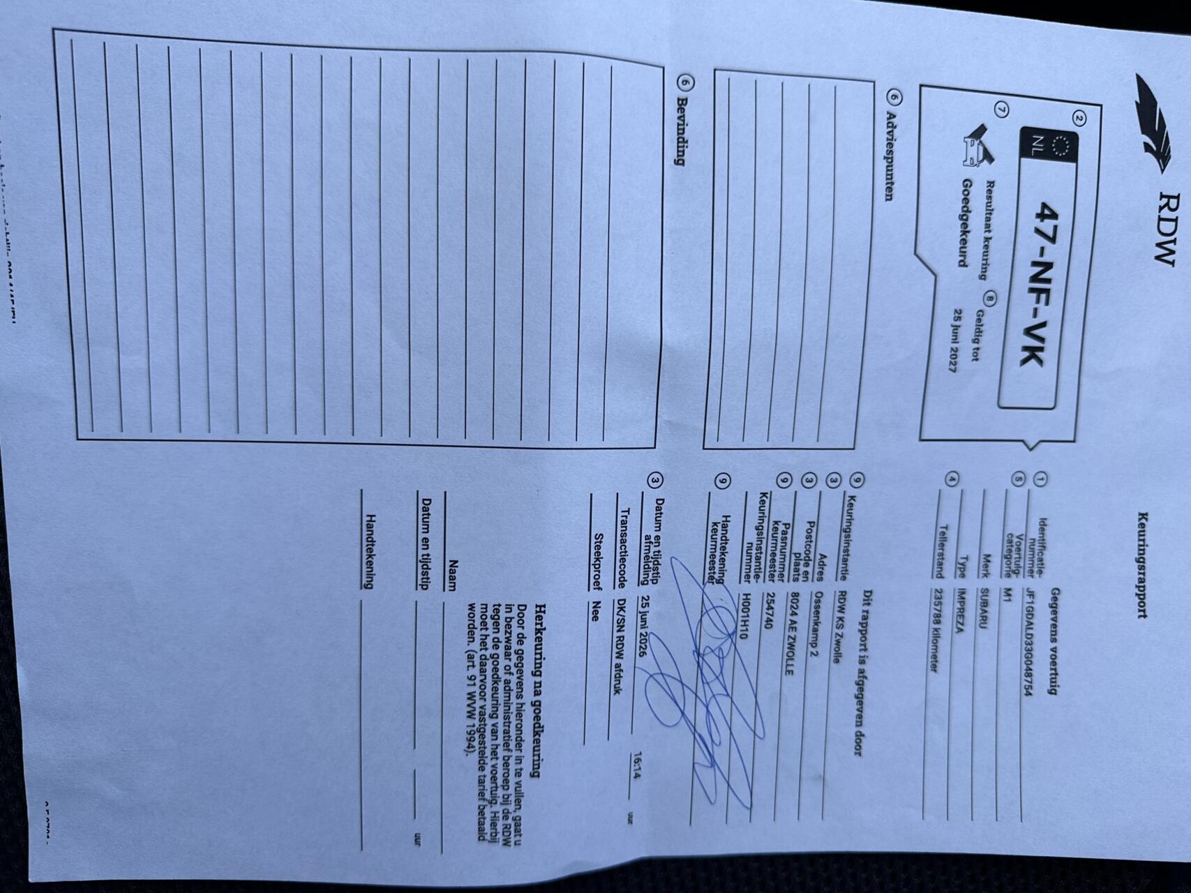 Foto van Subaru Impreza