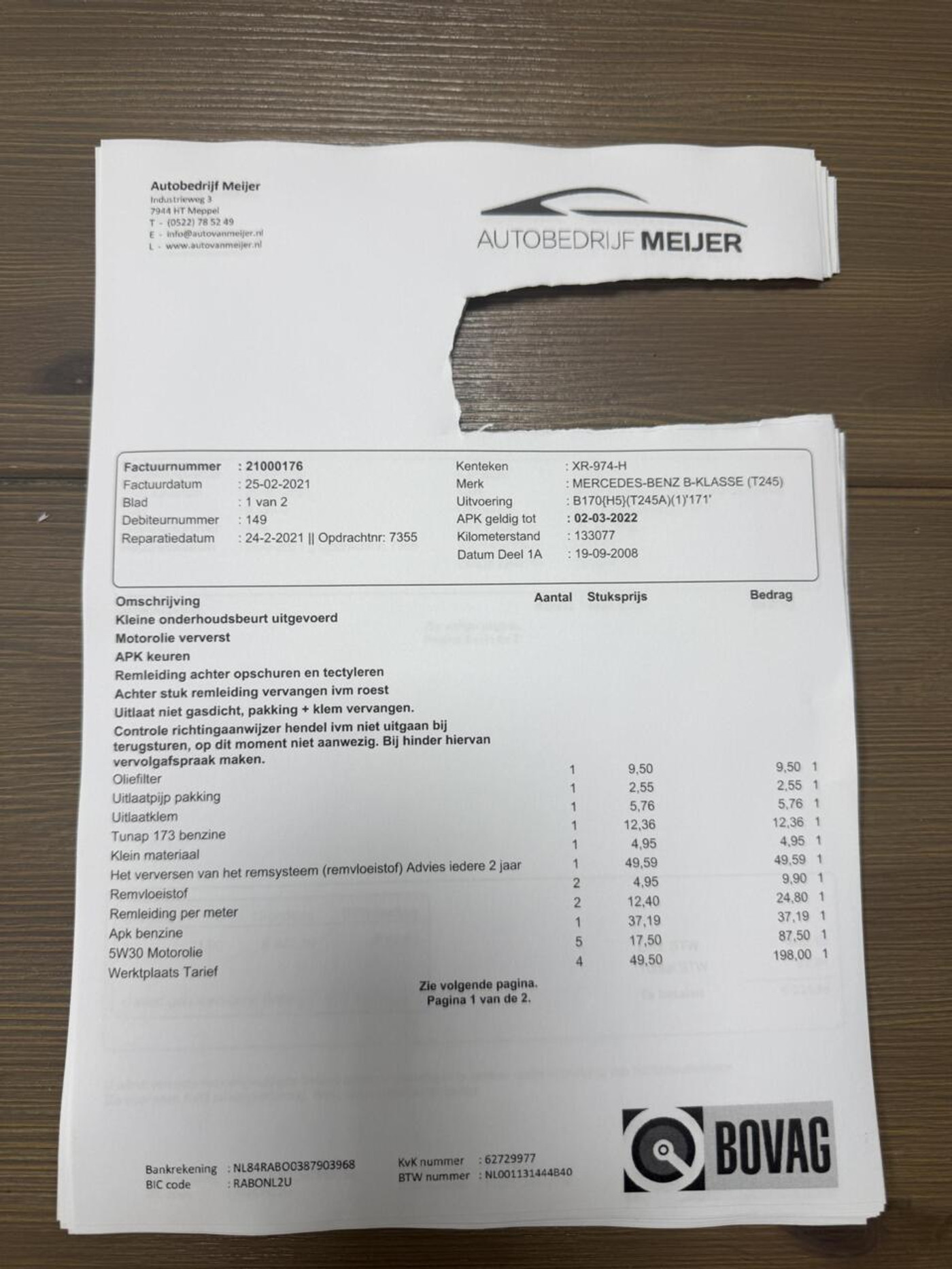 Foto van Mercedes-Benz B 170
