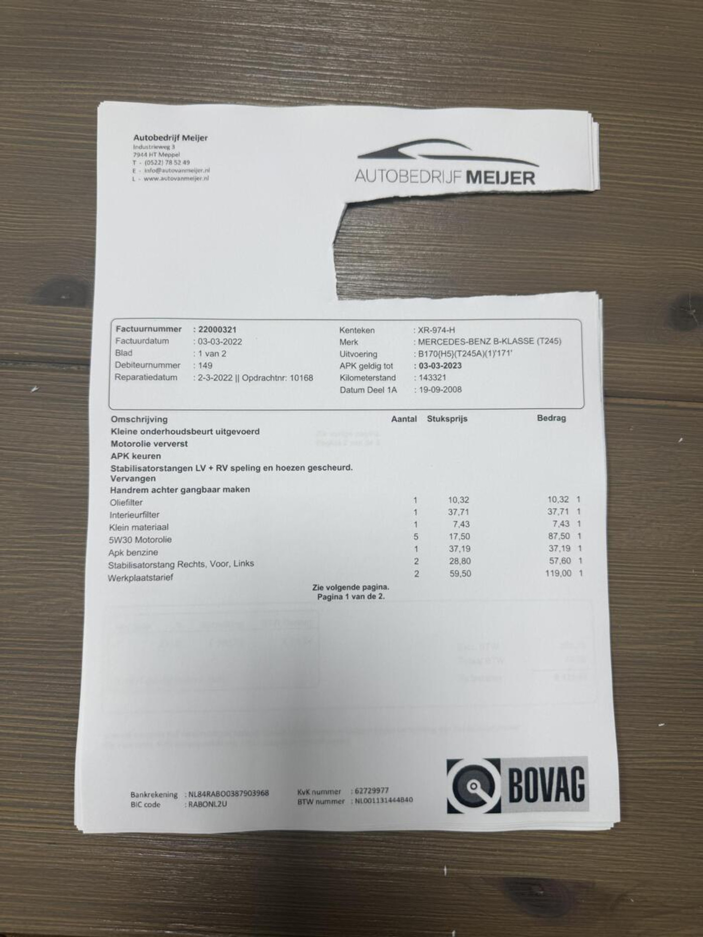 Foto van Mercedes-Benz B 170