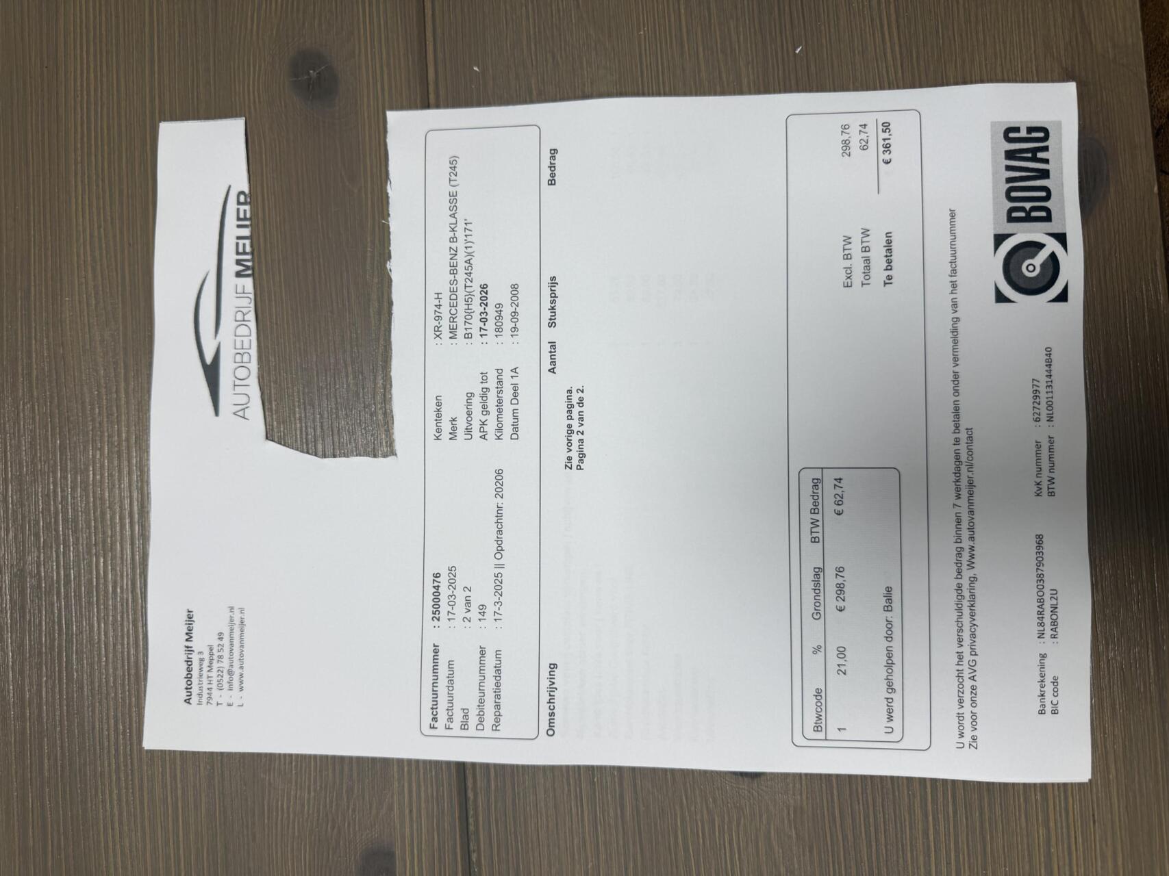 Foto van Mercedes-Benz B 170