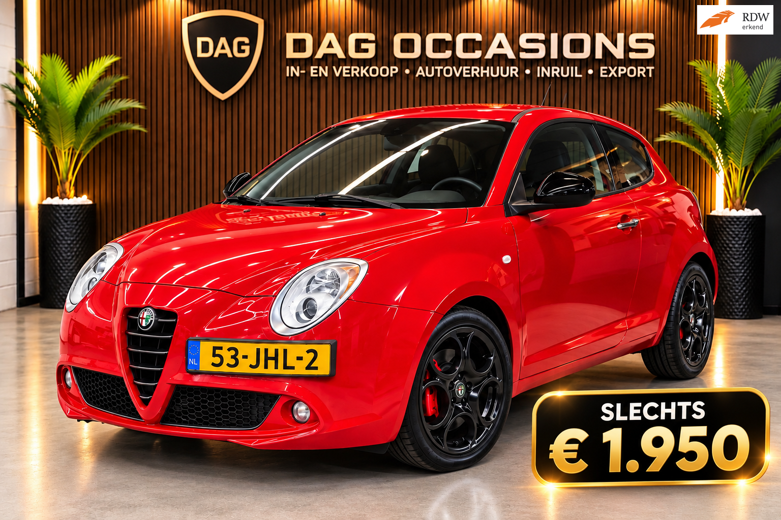 Alfa Romeo Alfa Mito 1.4 T NAVI|CRUISE|AIRCO|155PK|LM VELGEN 2009 - voorkant