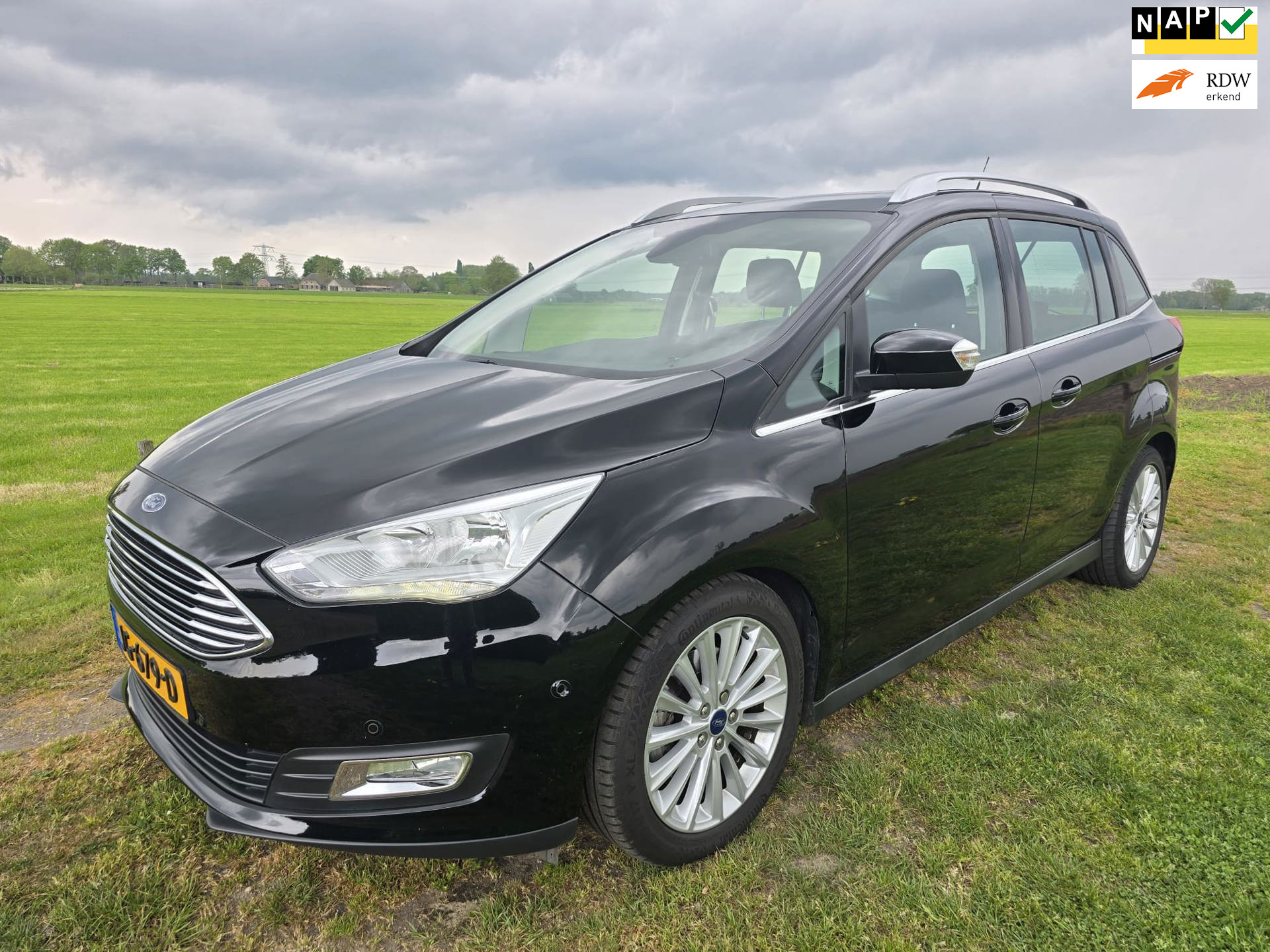 Ford Grand C-max 1.0 Titanium|1ste eigenaar|Dealer onderhouden|NL-auto|Bluetooth|Navigatie| 2016 - voorkant