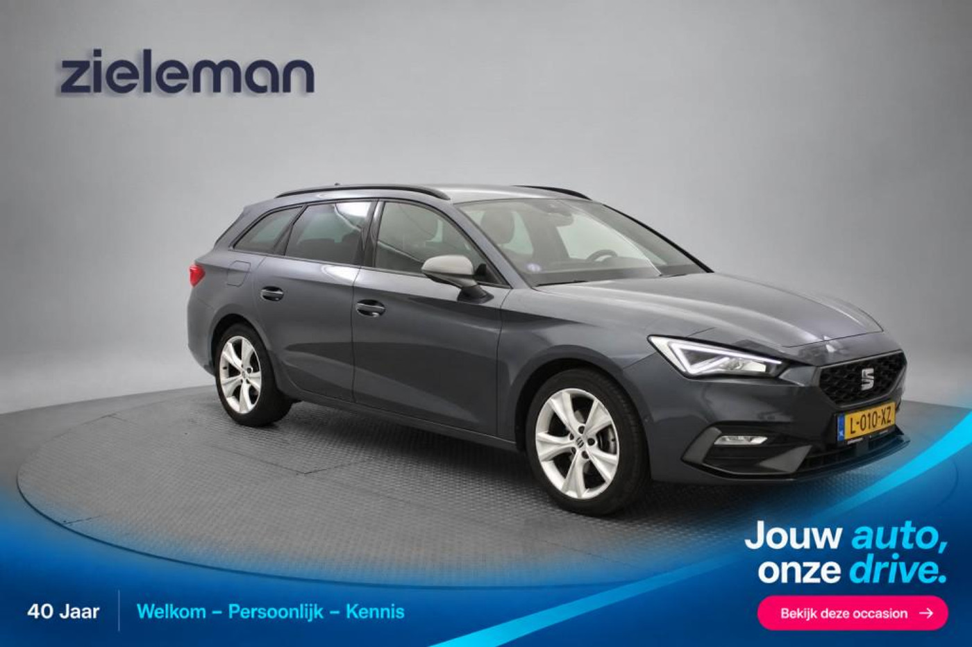 Seat Seat Leon SP Sportstourer 1.5 TSI FR Business Intense - Digitaal Cockpit, Carplay, Camera, Stoelverw.Trekhaak 2021 - voorkant