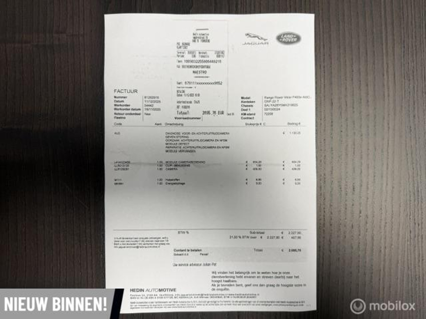 Foto van Land Rover Range Rover Velar