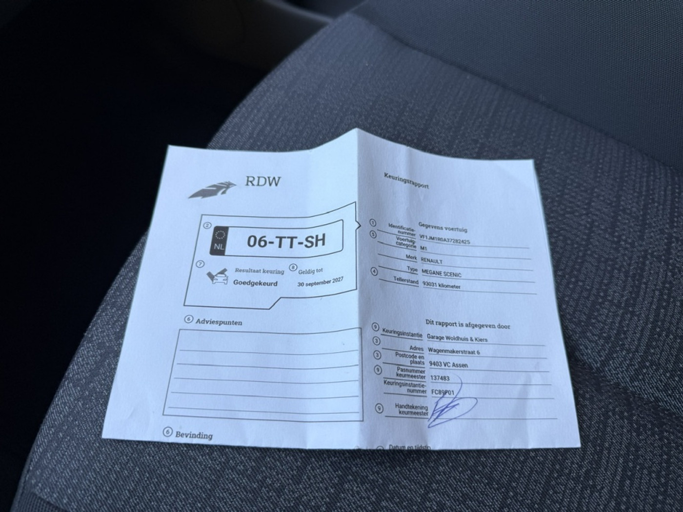 Foto van Renault Megane Scenic