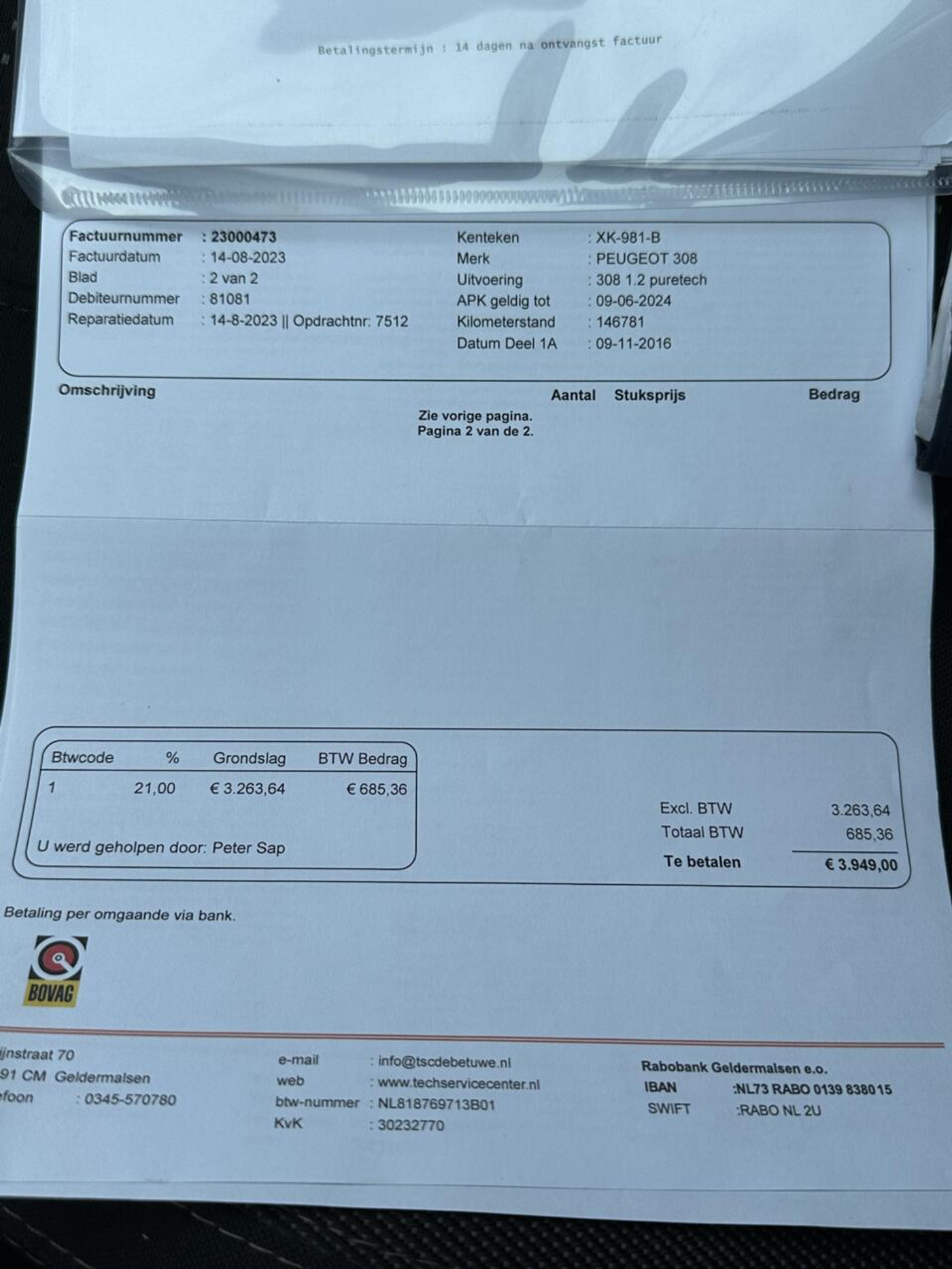 Foto van Peugeot 308 SW