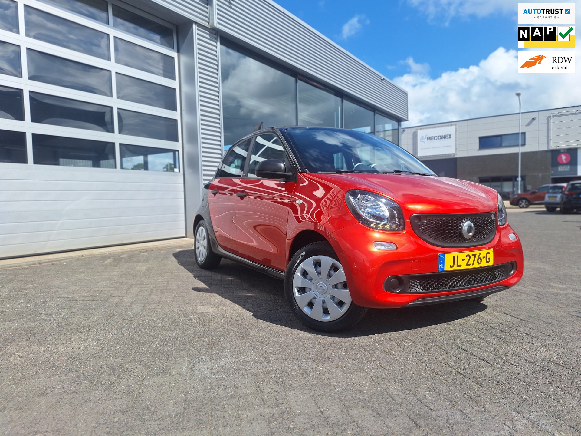 Smart Forfour 1.0 Pure/Airco*Cv*Elek ramen Enz* 2016 - voorkant