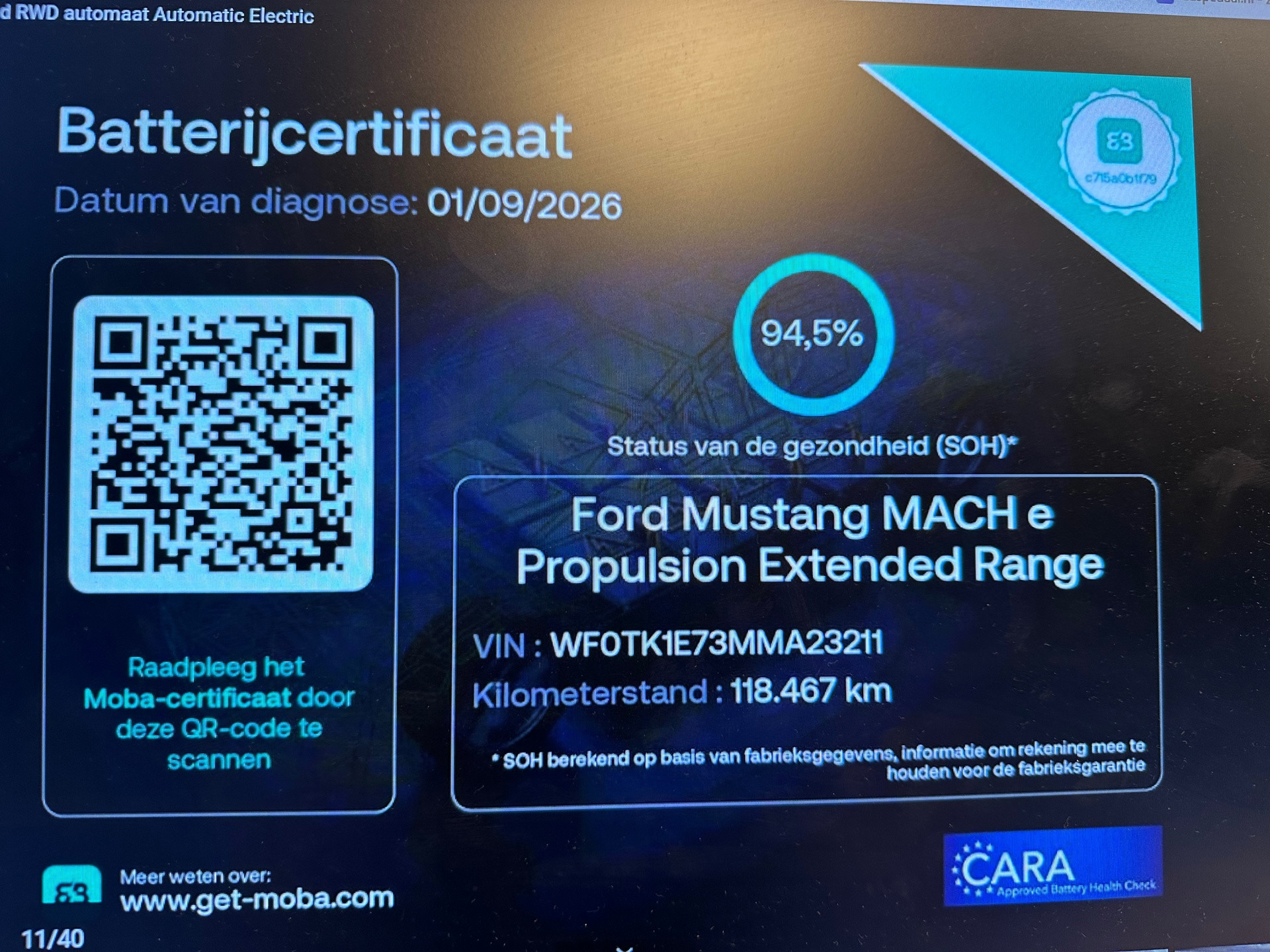 Foto van Ford Mustang Mach-e