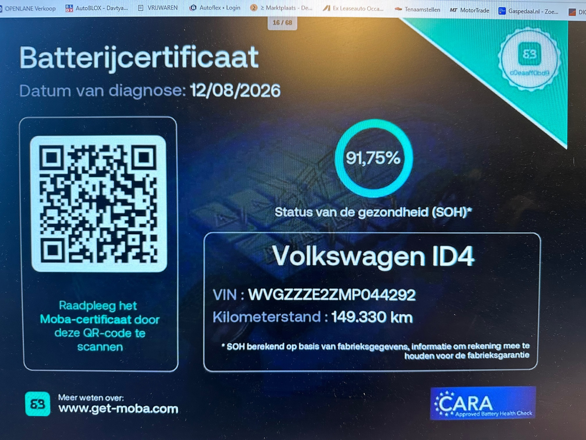 Foto van Volkswagen Id.4 Pro 150 KW