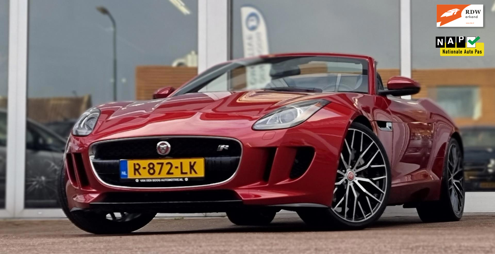 Jaguar F-type 3.0 V6 Convertible Full options 21" LM Velgen Performance Remmen 2015 - voorkant