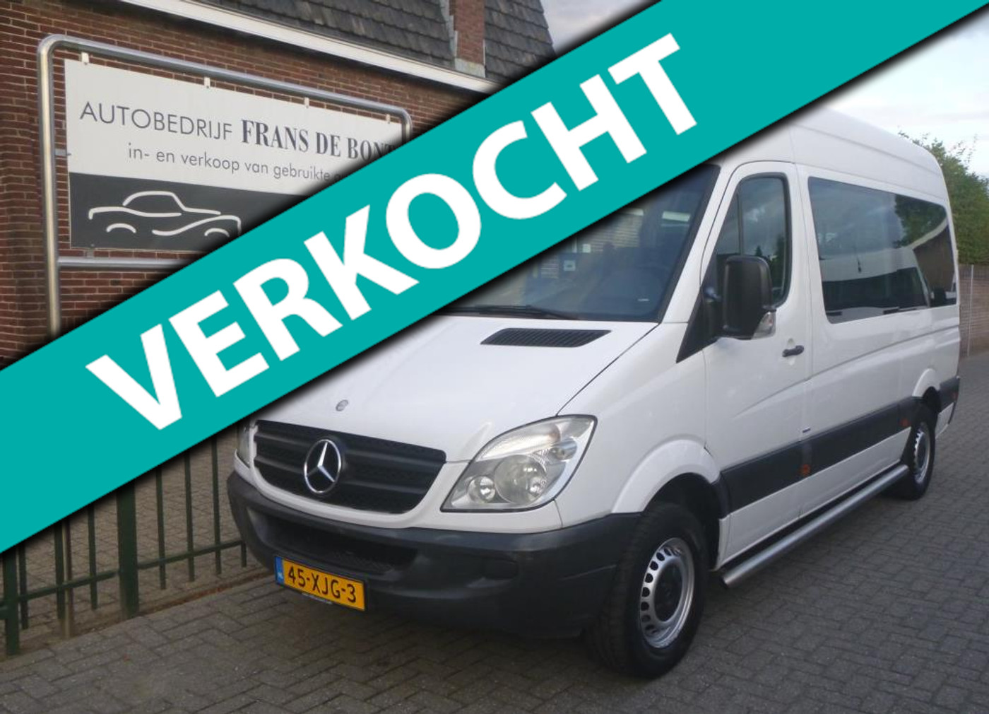 Mercedes-Benz Sprinter 313 2.2 CDI 366 AIRCO 9 PERS NIEUWE APK € 6500 EX BTW NETTE BUS 2012 - voorkant