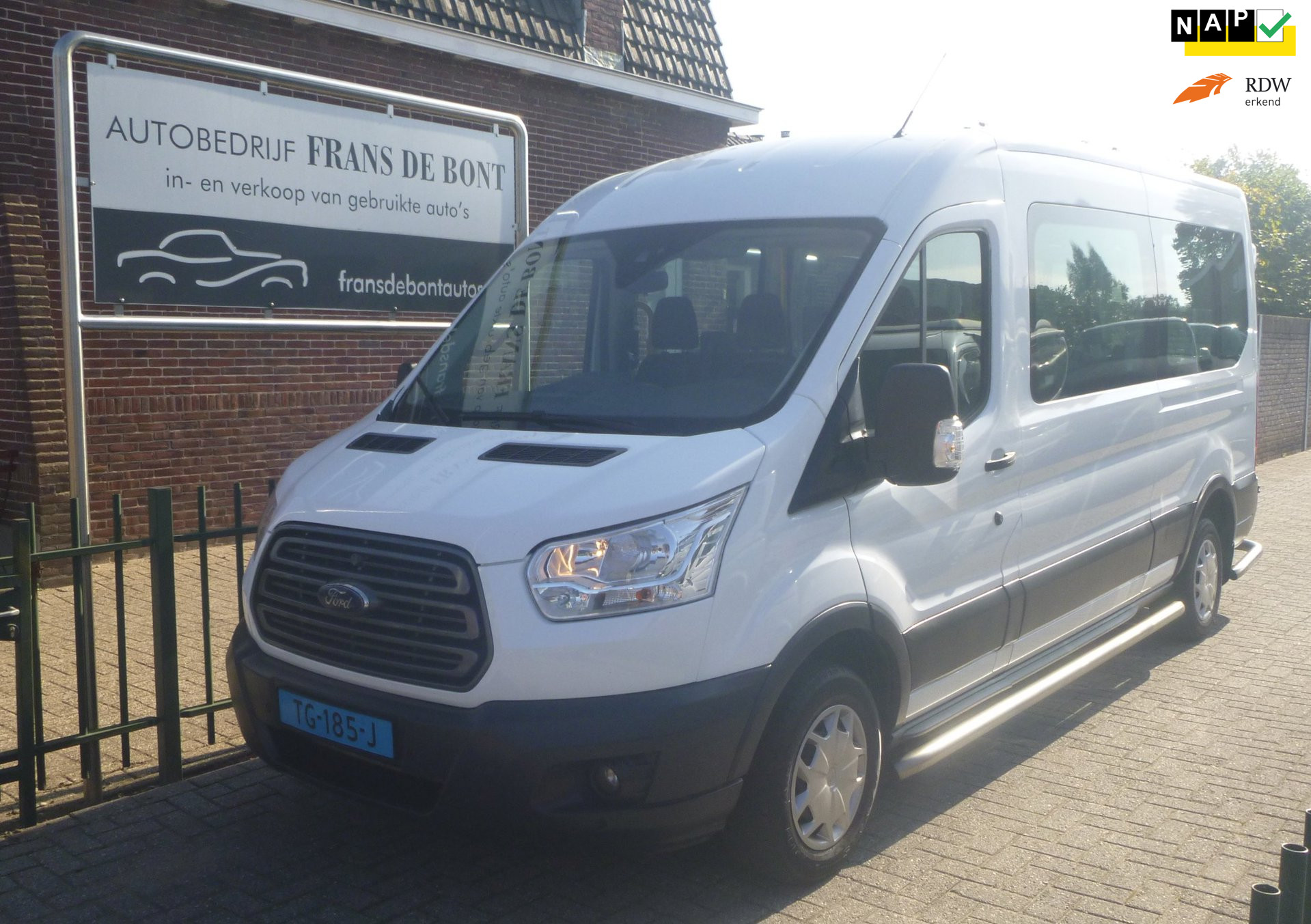 Ford Transit 310 2.0 TDCI L3H2 Trend AIRCO 9 PERSOONS € 9950 EX BTW 2018 - voorkant
