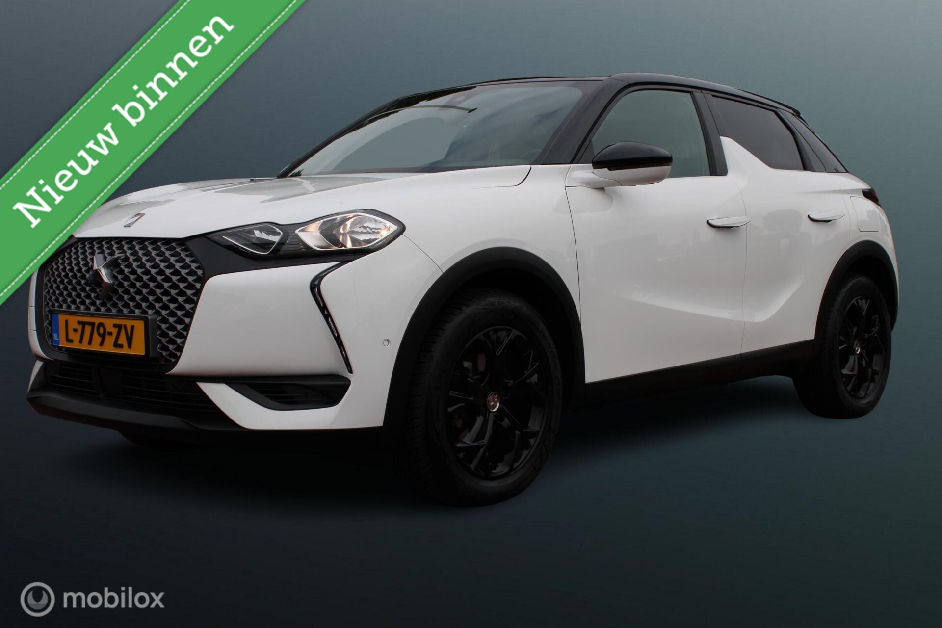 DS Ds3 Crossback E-Tense Performance Line 50 kWh, Alcantara Interieur + dashboard, Navi, App connect, Stoelverwarming, Sportstoelen, Donker glas, Cruise, Clima, Pdc + camera 2021 - voorkant