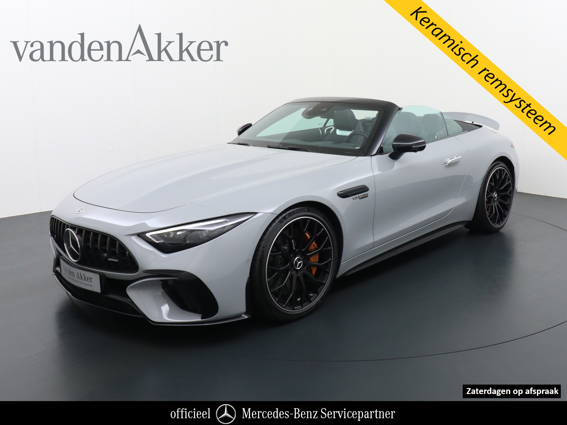 Mercedes-Benz Sl-klasse AMG 63 4Matic+ 585pk // Keramische remmen // BTW-auto // Neuslift // AlpinGrau // AMG Nightpakket II // Burmester // Achteras besturing 2022 - voorkant