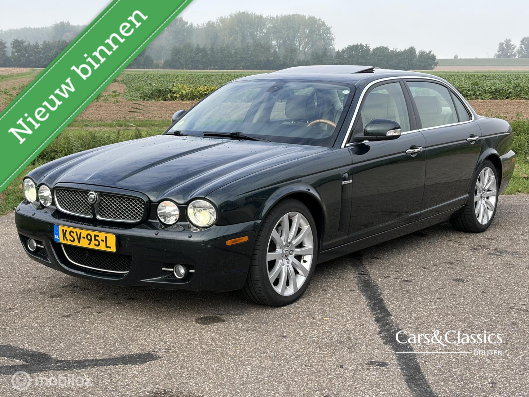 Jaguar XJ 2.7D LWB - Botanical green metallic - Beige leder 2008 - voorkant