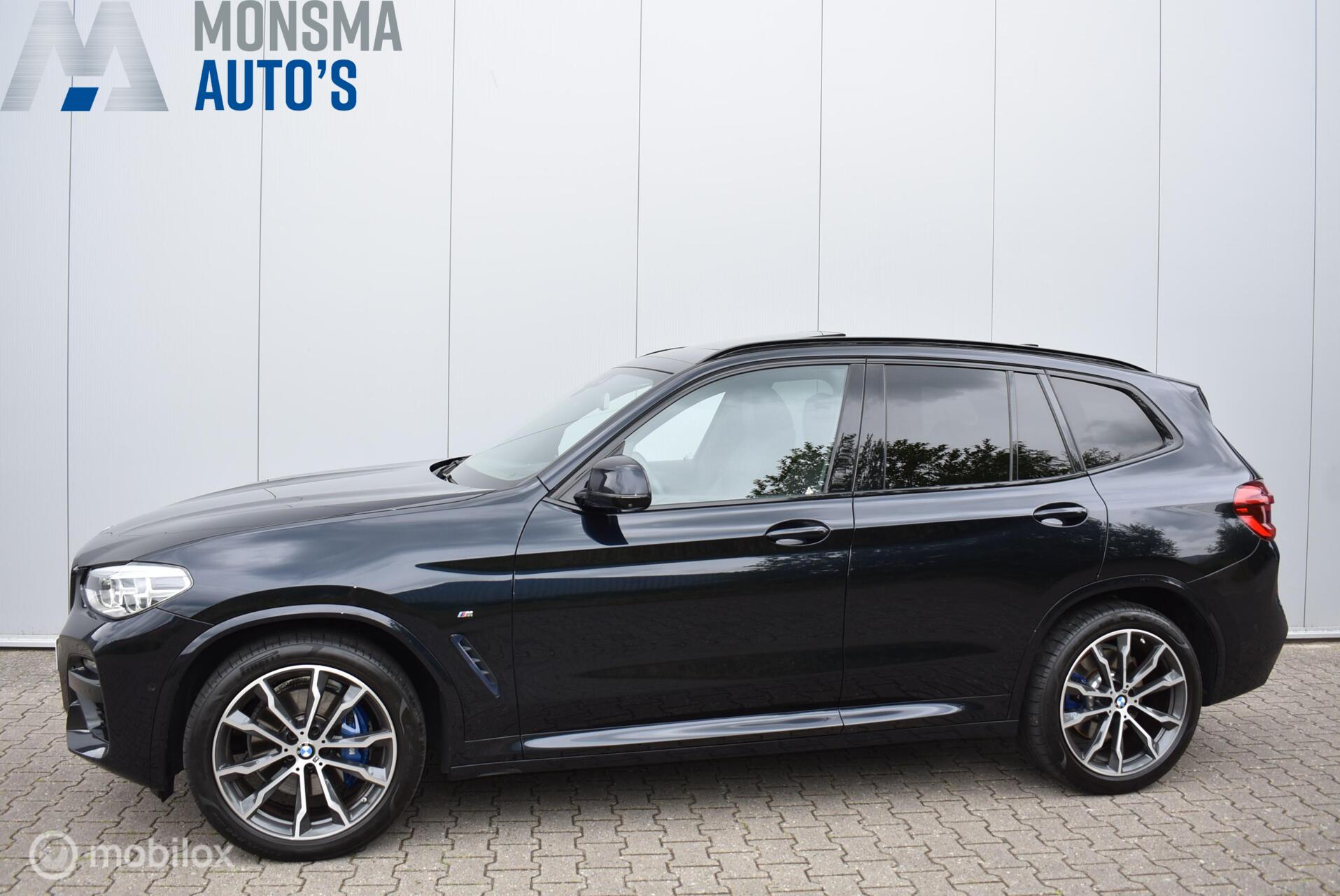 BMW X3 Xdrive30d xDrive30d M-Sport Carbonschwarz Pano 360°Cam ACC HUD Standkachel HiFi LiveCockpit Elek. trekhaak 2020 - voorkant