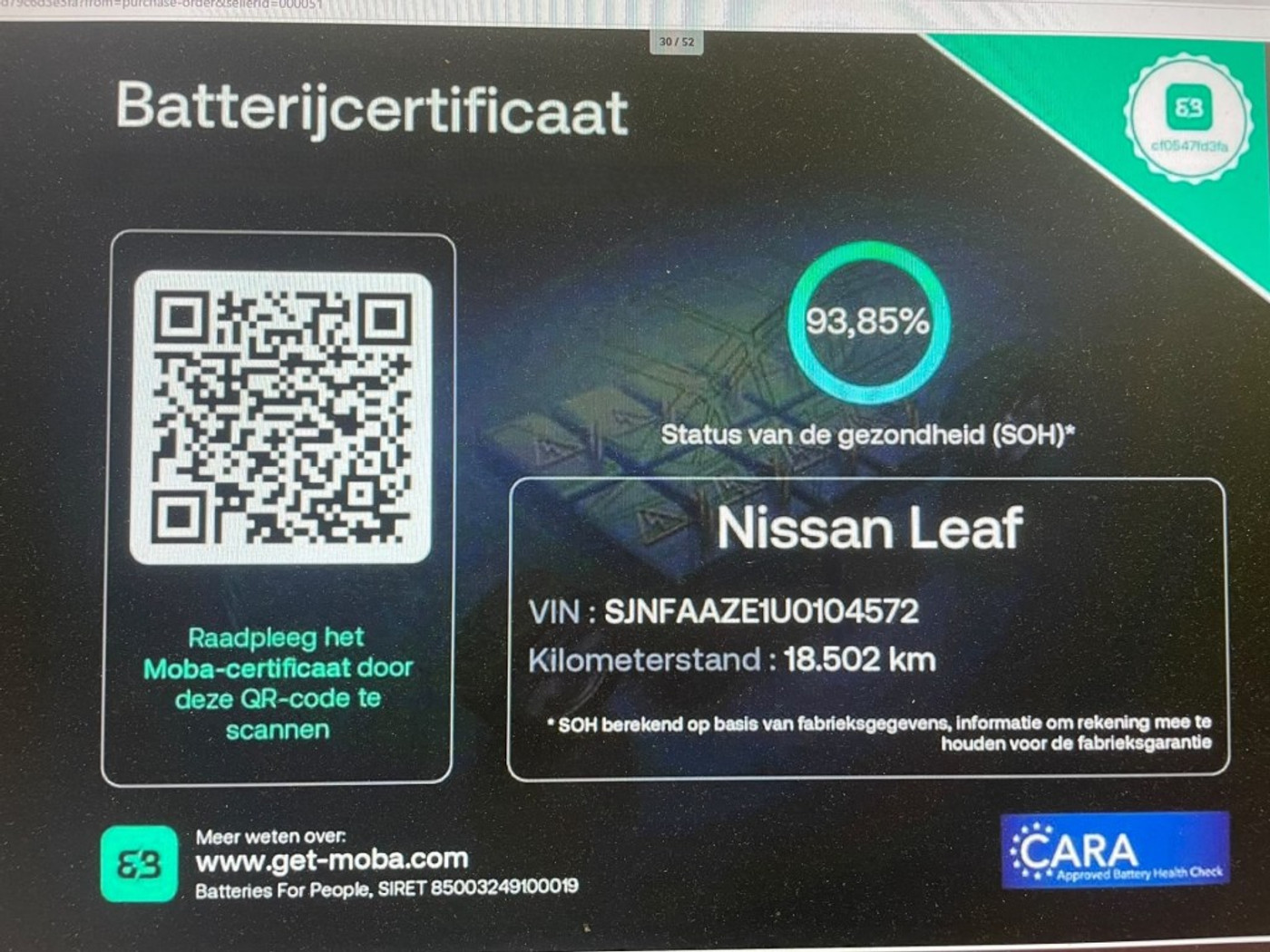 Foto van Nissan Nissan Leaf 62kwh