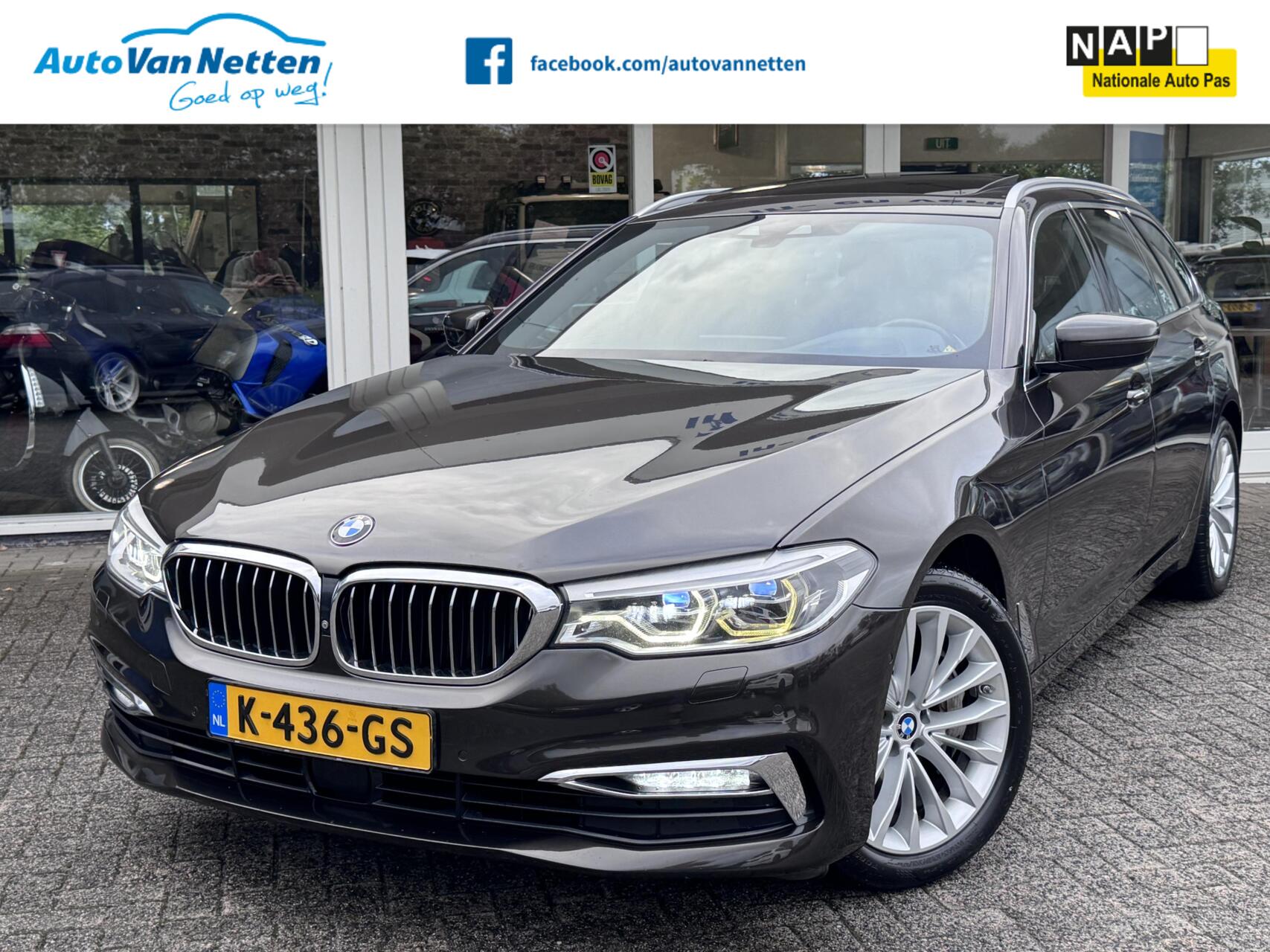 BMW 540i xDrive 540i 6 cilinder 340pk xDrive High Executive Luxury Line! 2017 - voorkant