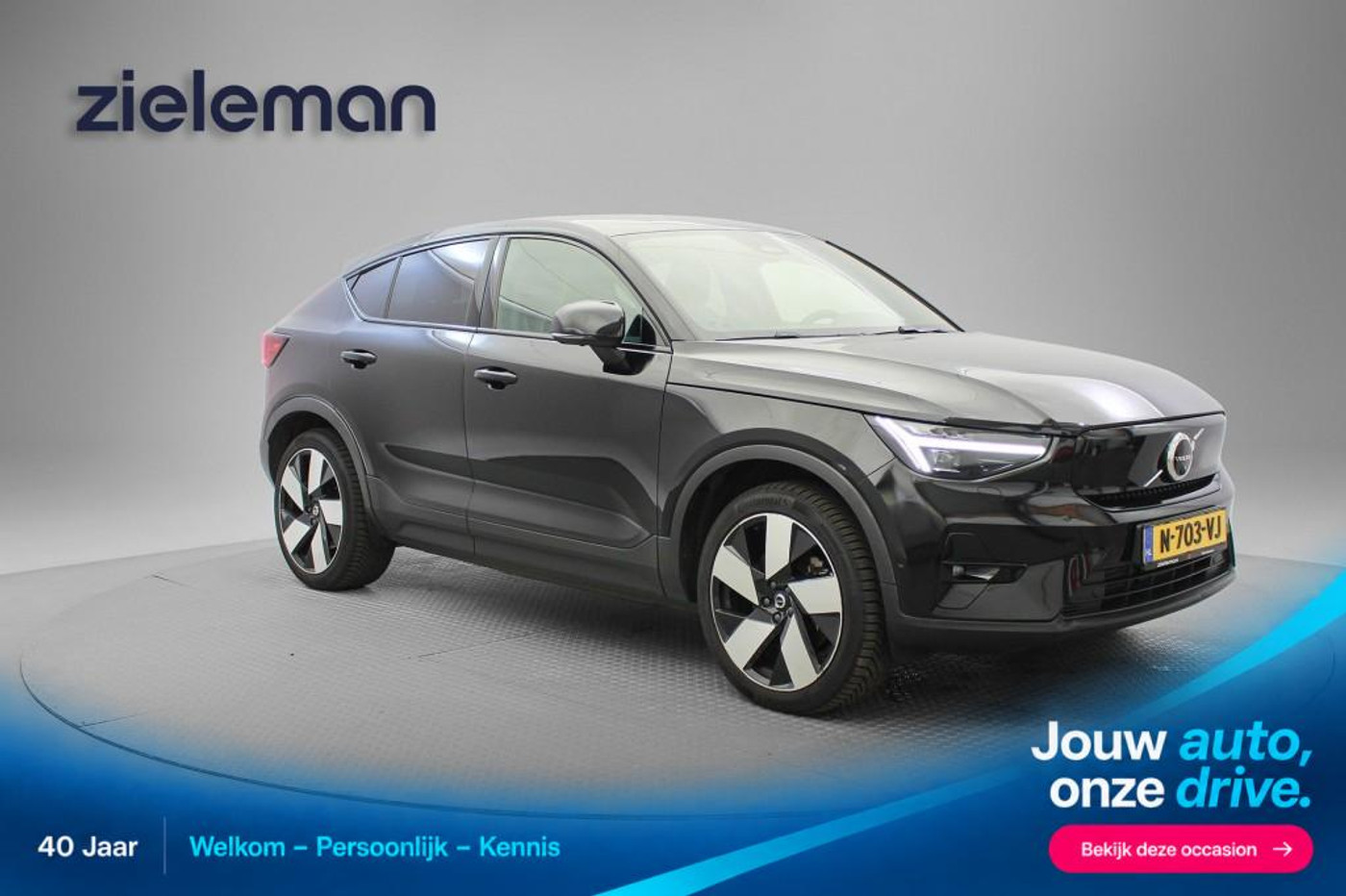 Volvo C40 Recharge Twin Intro Edition 78 kWh - Carplay, 360 Camera, Half Leer, Memory, SOH 89,2% 2021 - voorkant