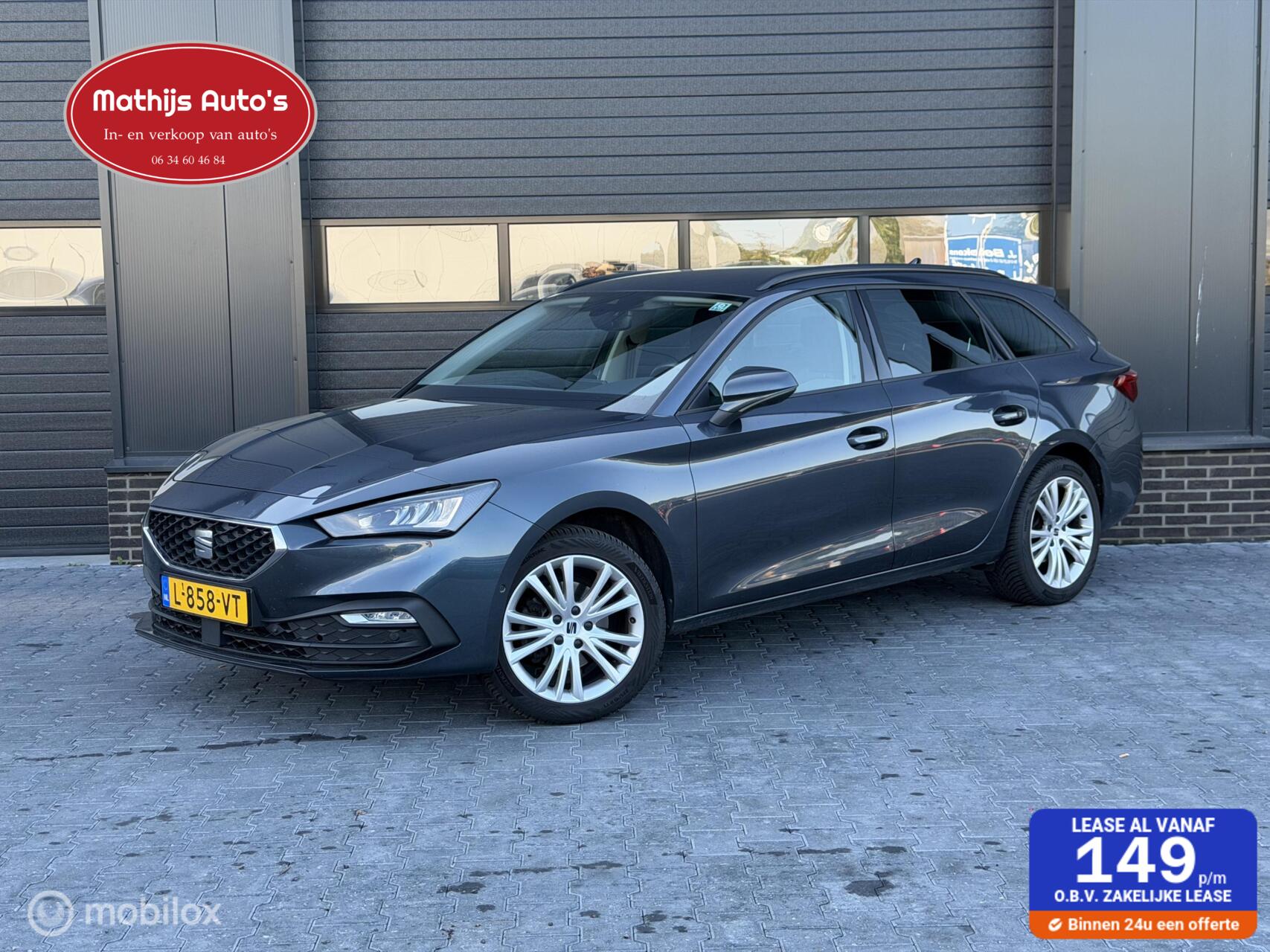 Seat Seat Leon SP 1.5 TSI Style Business Intense Inkl BTW! Adaptive cruise! Navi Carplay! 2021 - voorkant