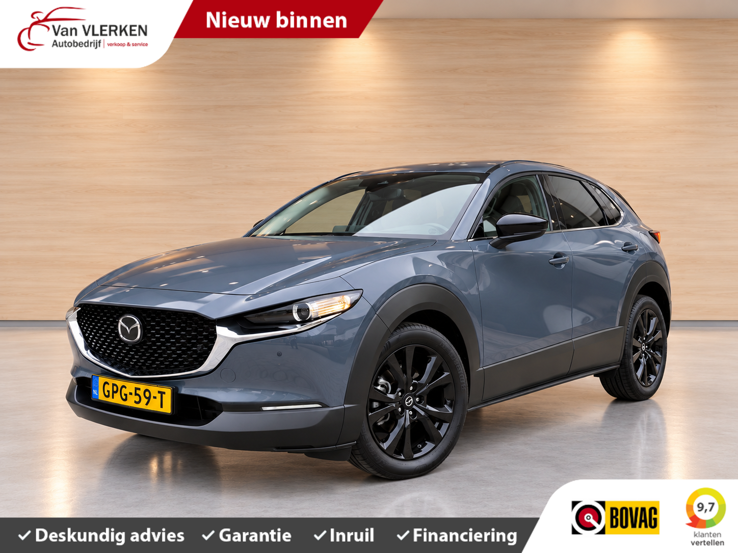 Mazda Mazda Cx-30 2.0 e-SkyActiv-G M Hybrid Homura TREKHAAK 2024 - voorkant