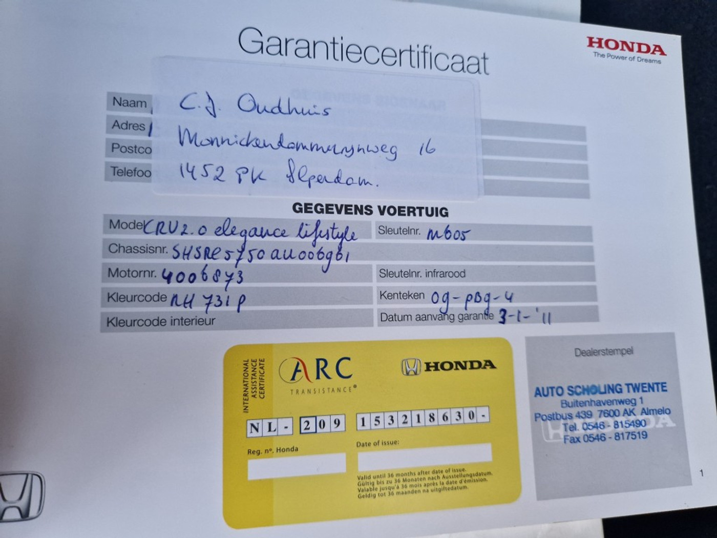 Foto van Honda Honda Cr-v