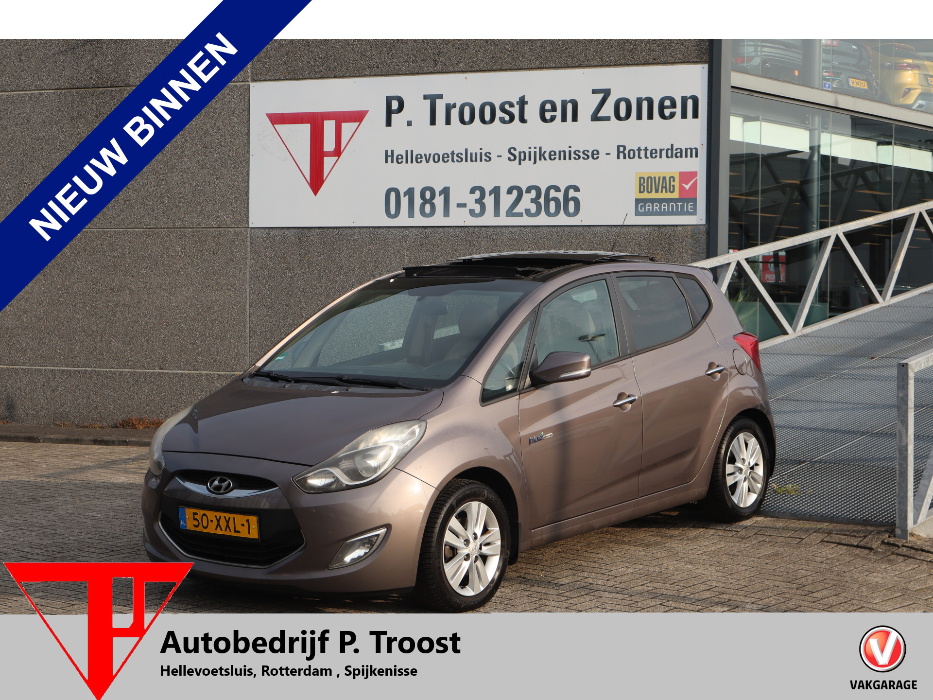 Hyundai Ix20 1.6i i Panoramadak/Climate control/Navigatie/Cruise control/Bluetooth MEENEEMPRIJS/HANDELSPRIJS/EXPORTPRIJS APK 27-01-2027 2012 - voorkant