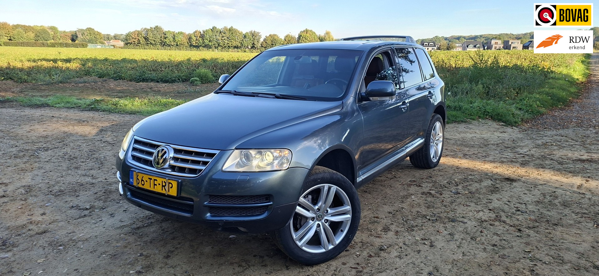 Volkswagen Touareg 4.2 V8 automaat, mooie kleurstelling - stoelverwarming - elektrische stoelen 2006 - voorkant