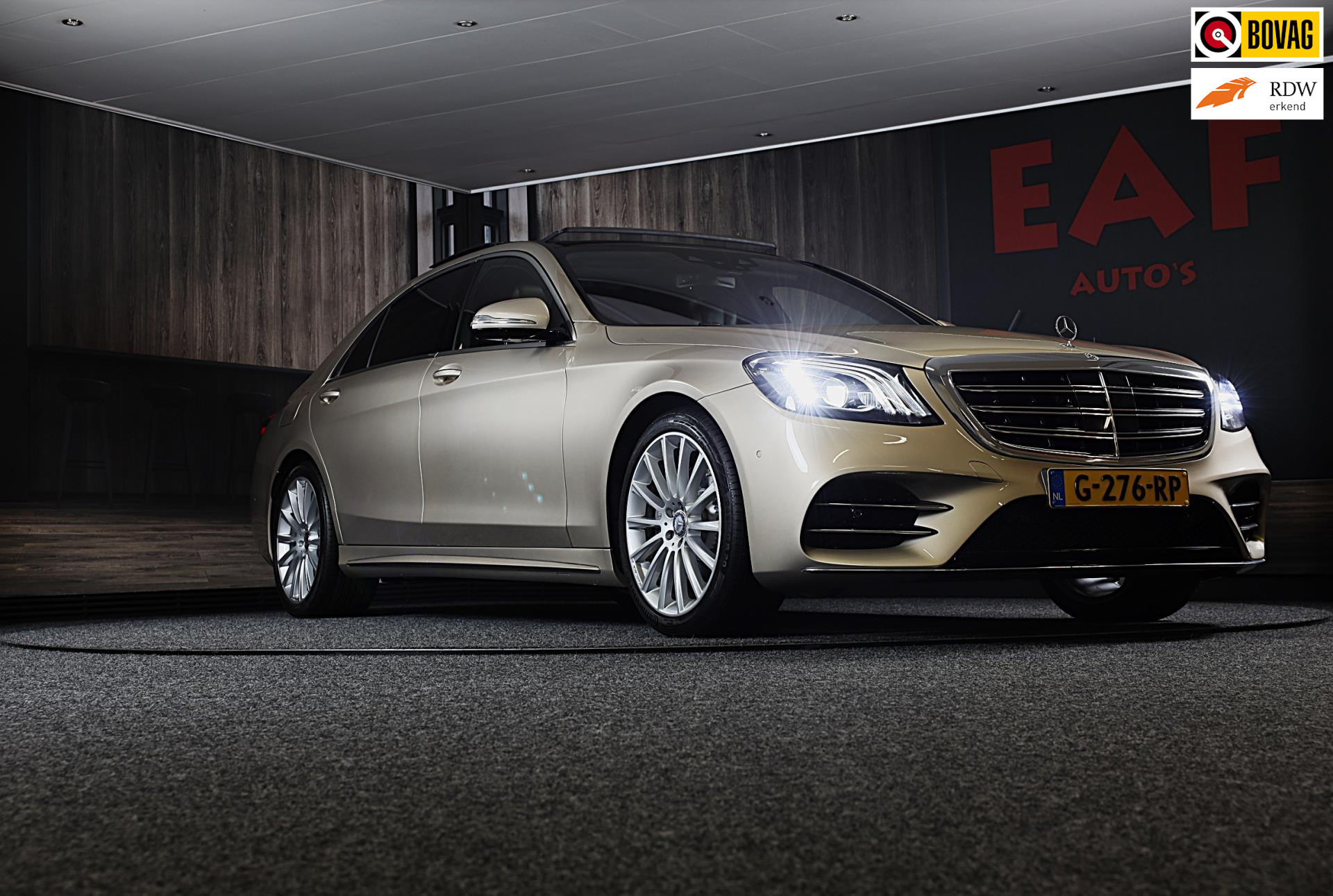 Mercedes-Benz S-klasse 4MATIC Lang AMG Line / Acc / Lane Assist / Dode Hoek / 360 Camera / Chauffeurspakket / Schermen / Pano / Led 2019 - voorkant