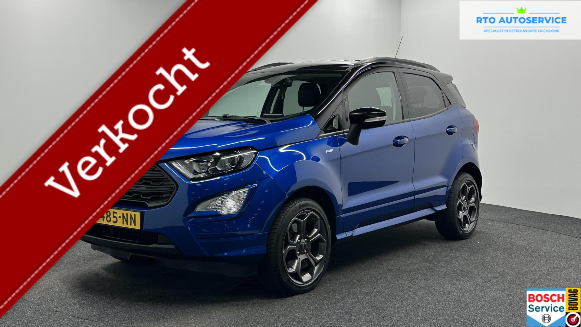 Ford Ecosport 1.0 EcoBoost ST-Line Black NAVI CARPLAY STOE/STUURVERWARMING. 2019 - voorkant