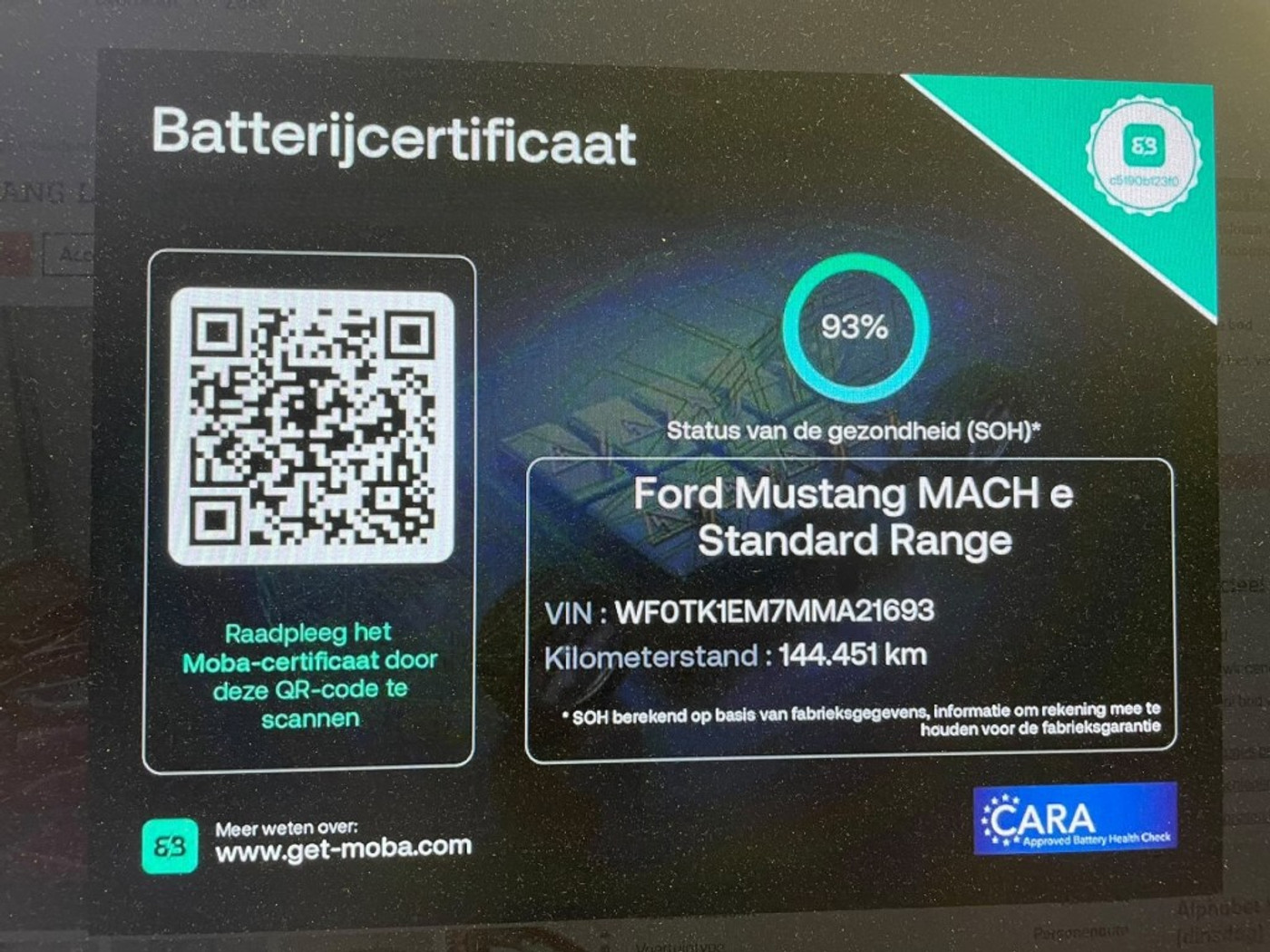 Foto van Ford Mustang Mach-e