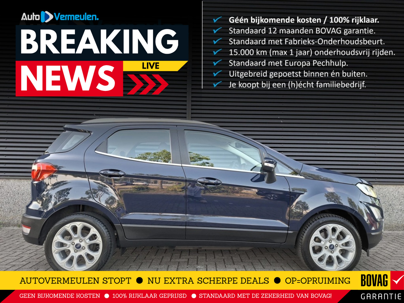 Ford Ecosport 1.0 Titanium X-Pack 125 pk 2021 - voorkant