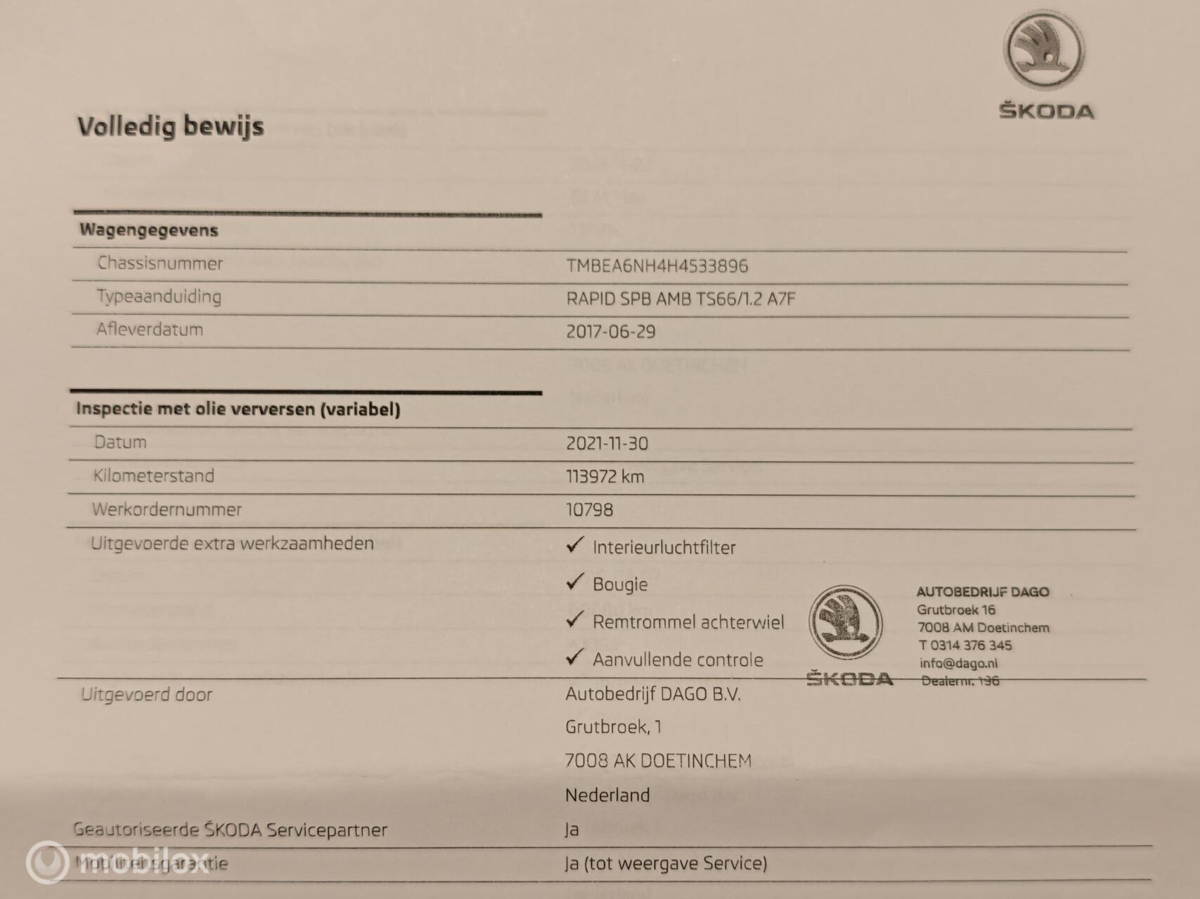 Foto van Skoda Rapid