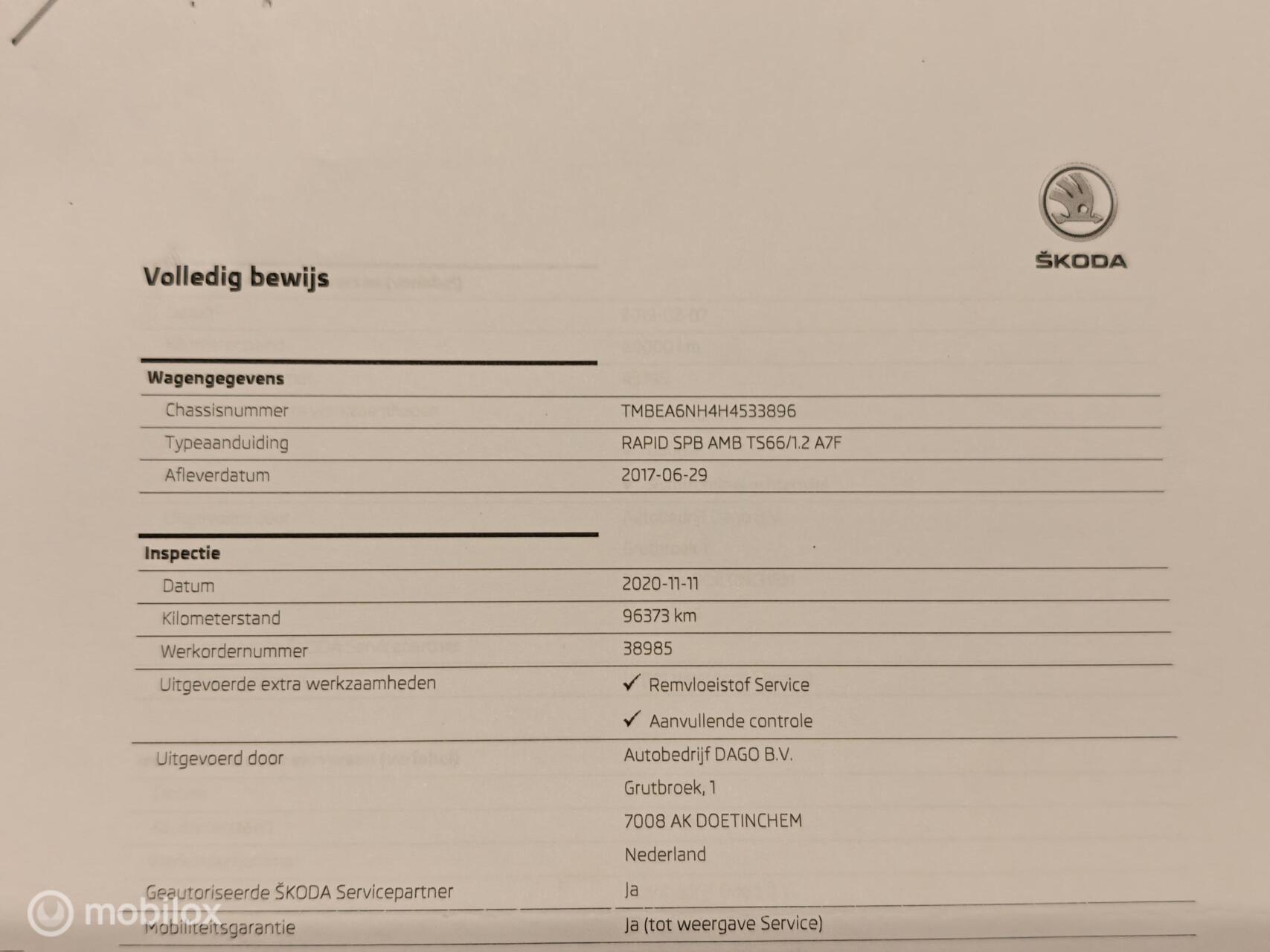 Foto van Skoda Rapid