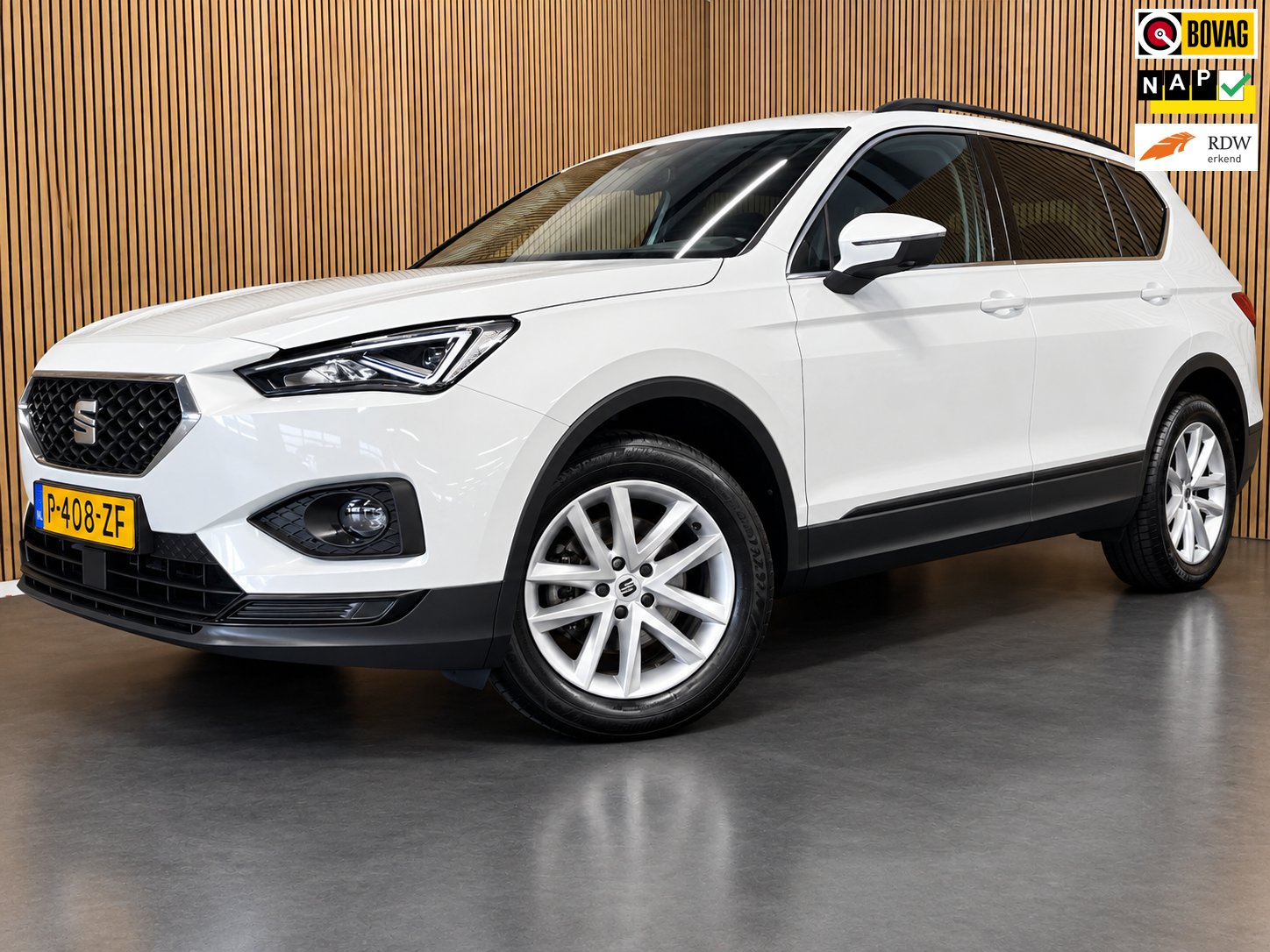 Seat Tarraco 1.5 TSI|150PK|AUTOMAAT|TREKHAAK|DIGITAL COCKPIT|CARPLAY|CAMERA|CLIMATE+CRUISE CTRL|NAP|NL-AUTO|INCL.BTW|1e EIGENAAR| 2022 - voorkant