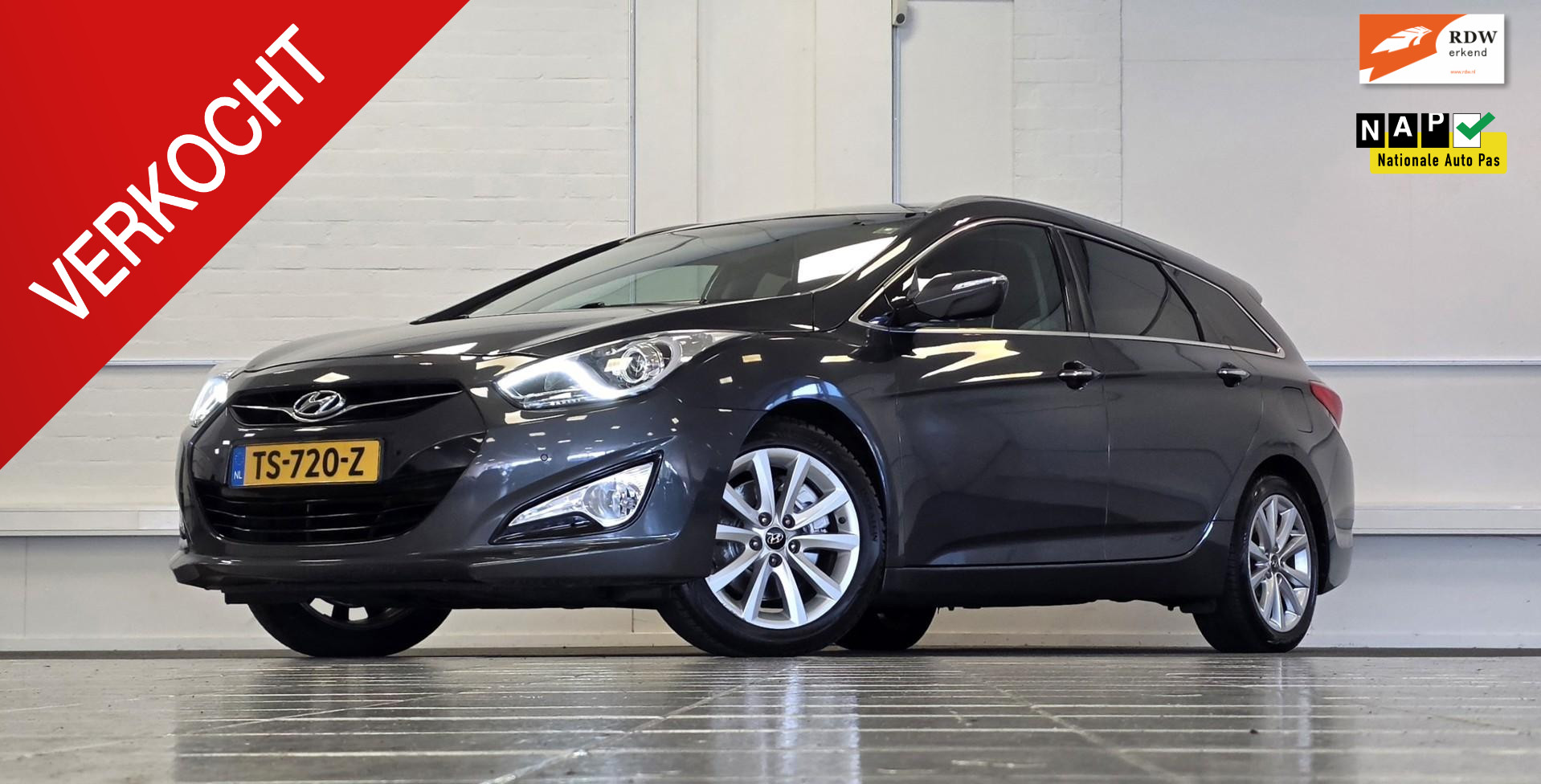 Hyundai I40 1.6 GDI Blue Go! Edition 100% Onderhouden Trekhaak Leer 2015 - voorkant