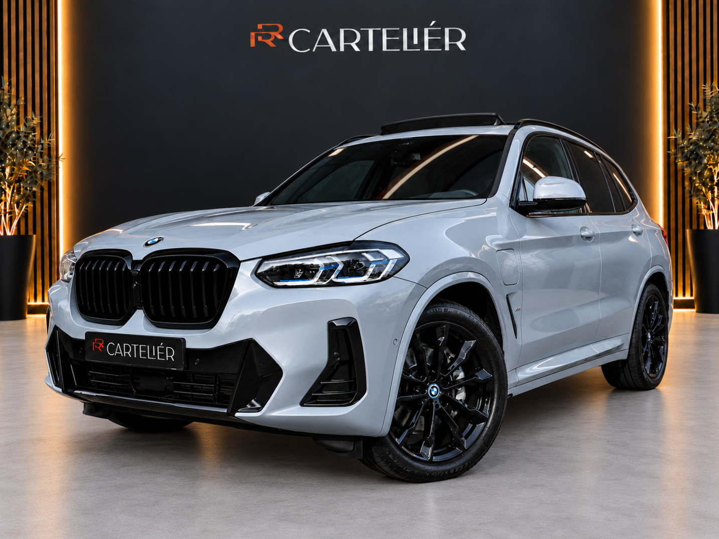 BMW X3 xDrive30e M-Sport Shadow Line | Pano | 360 | Laser Led | Vernasca Leder | Carplay / Android | Trekhaak | Stuurwielverwarming | Stoelverwarming | Keyless | Head-Up | Cruise | Digital Dash |  Sfeerverlichting  | 20'' LM | Comfort Acces | Dodehoek 2022 - voorkant