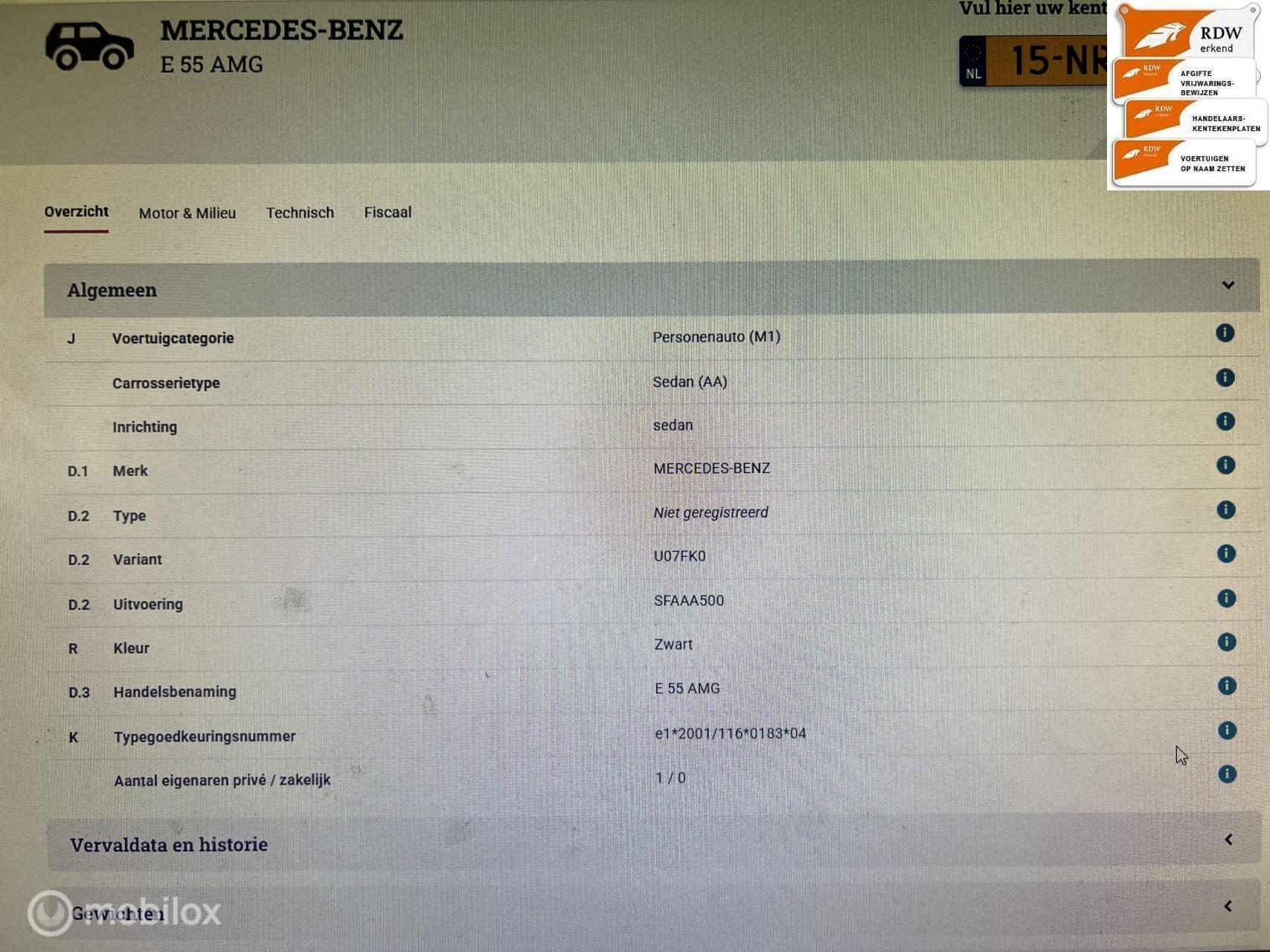 Foto van Mercedes-Benz E 55 AMG