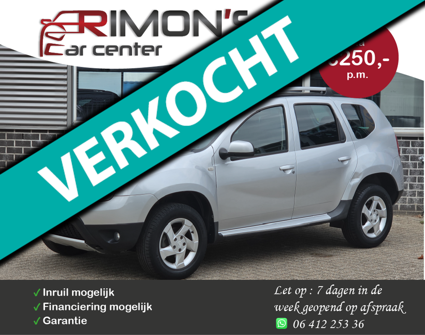 Dacia Duster 1.6 Lauréate 1 Ste Eingenaar Nap Airco 2011 - voorkant