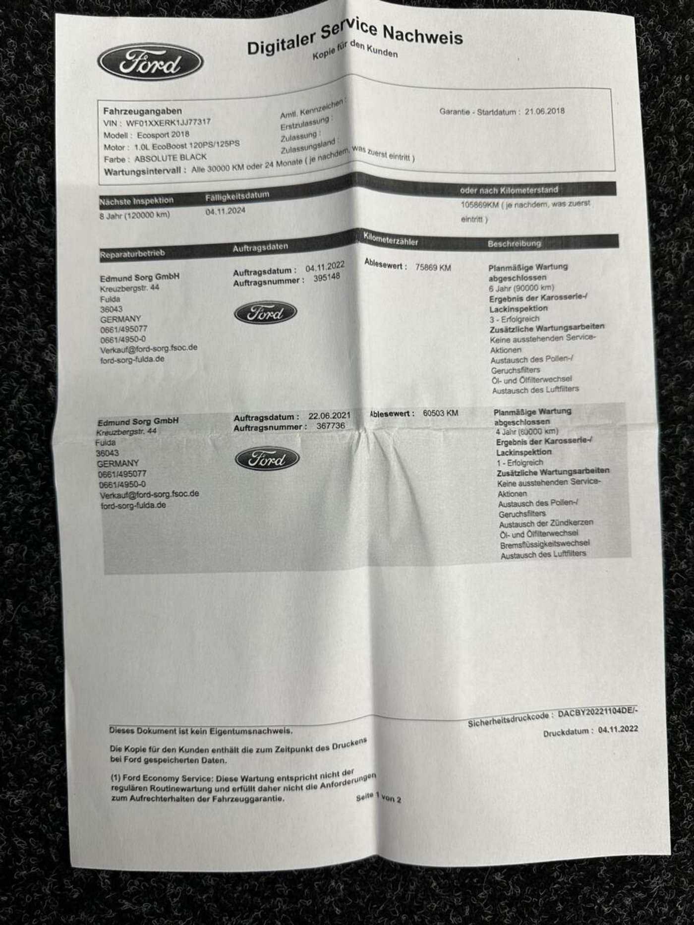 Foto van Ford Ecosport