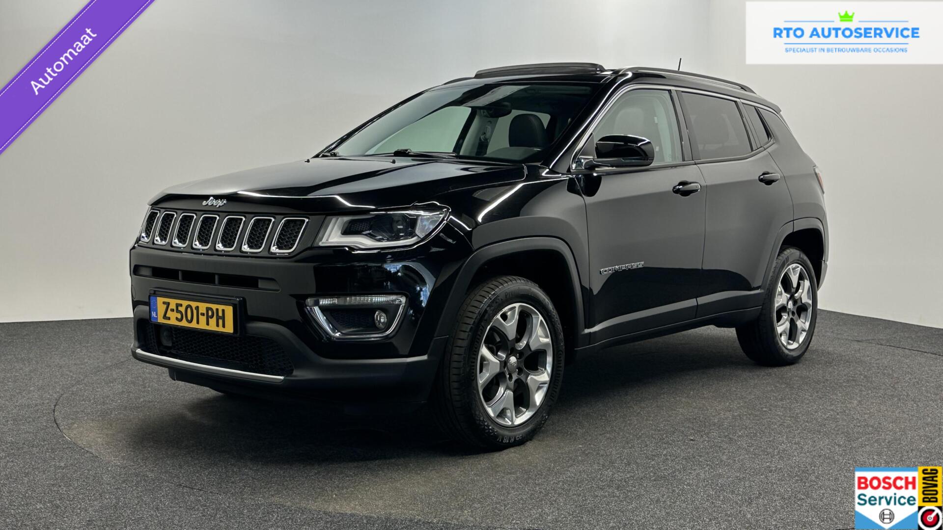 Jeep Compass 1.4 MultiAir Limited 4x4 PANO NAVI ECC CRUISE DAB. 2018 - voorkant
