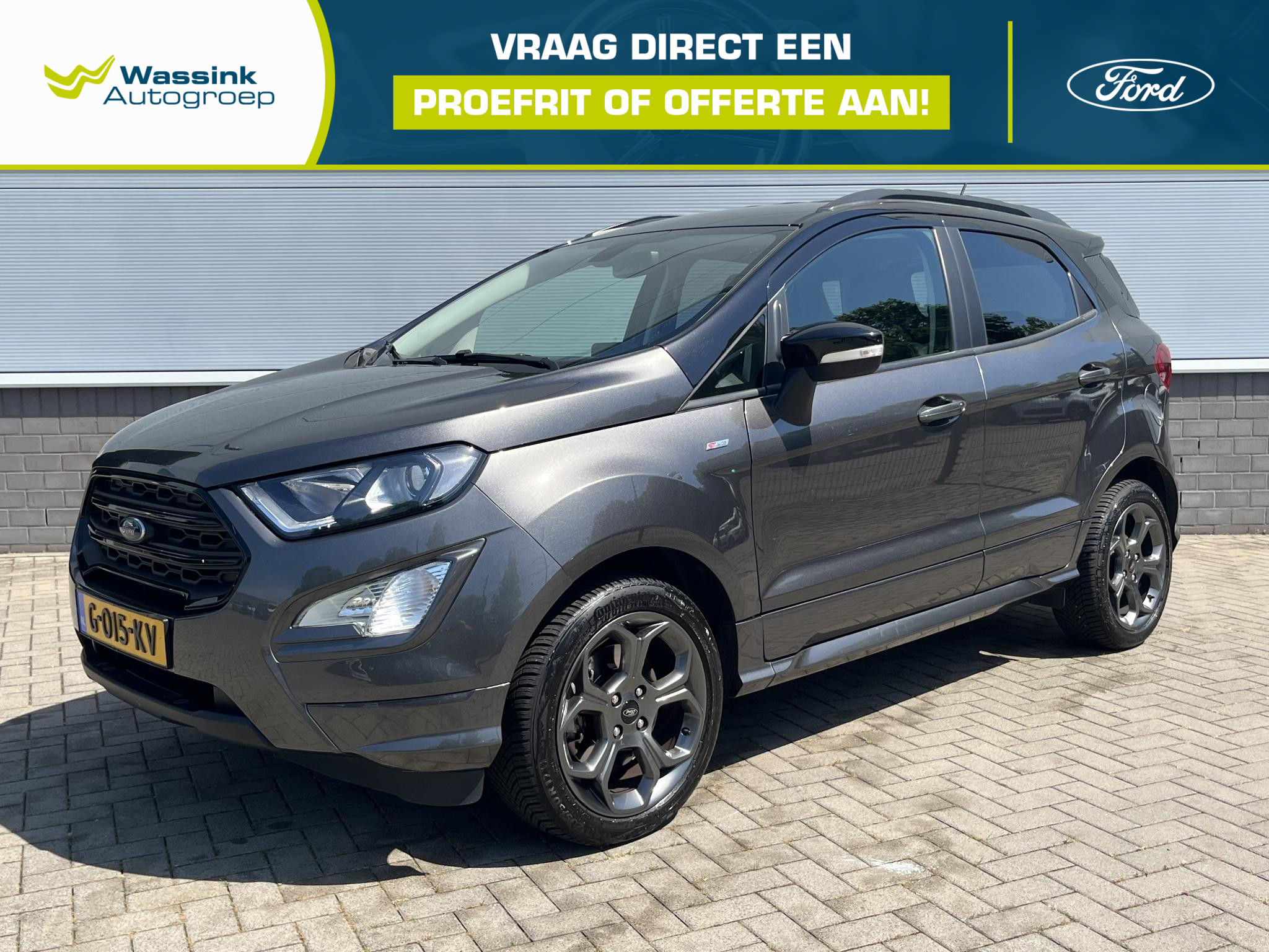 Ford Ecosport 1.0 125 pk automaat ST-Line Black 2019 - voorkant