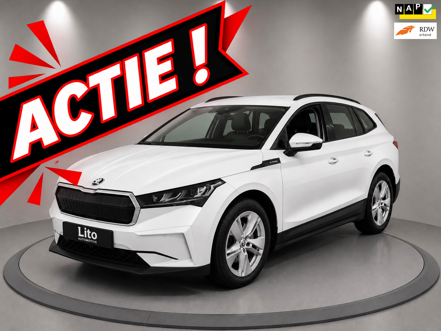 Skoda Enyaq 60 60|PANO|1/2 LEDER|AIRCO|NAVI|NL-AUTO|NAP| 2021 - voorkant