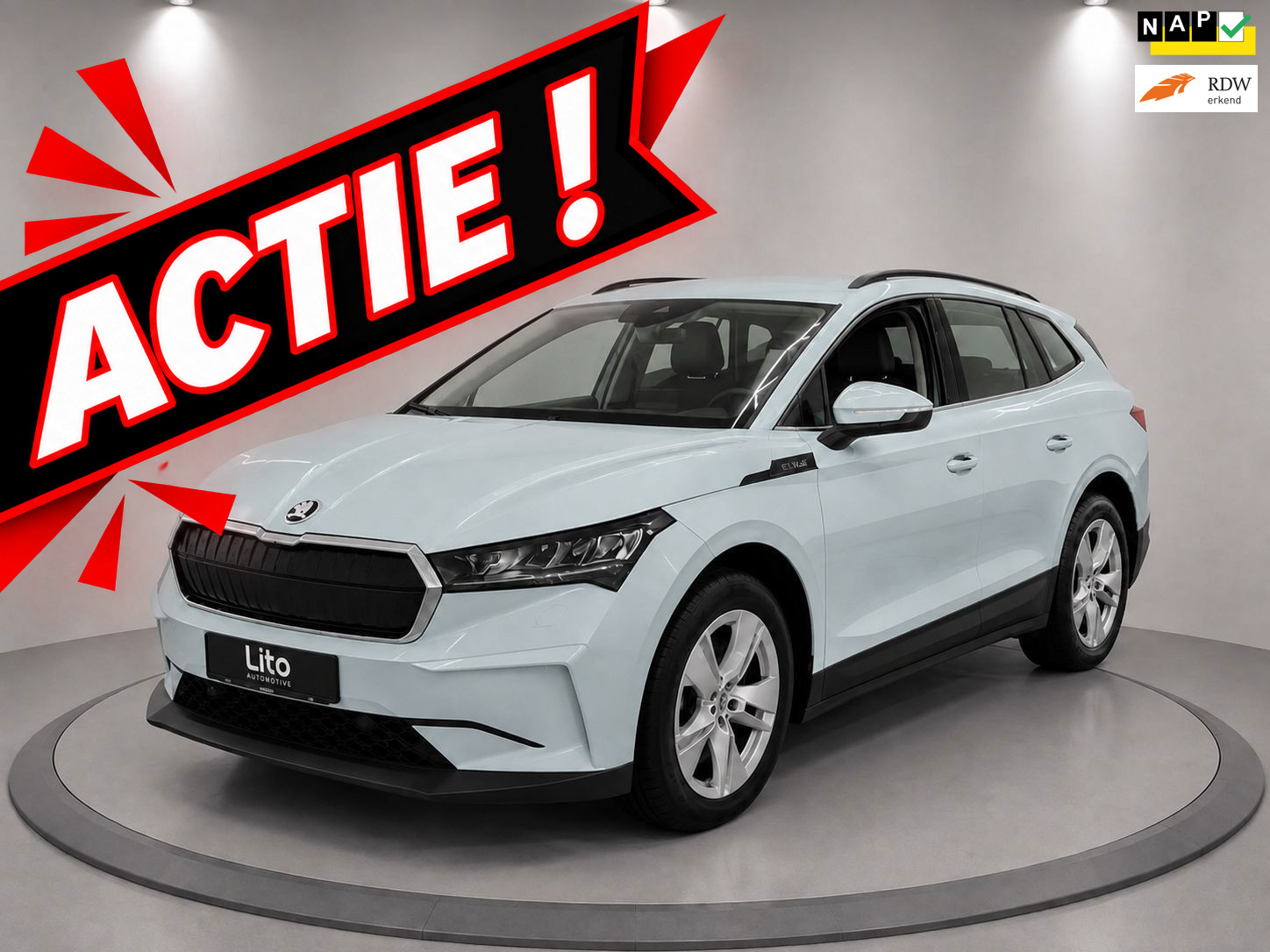 Skoda Enyaq 60 60|LEDER|NAVI|AIRCO|NL-AUTO|NAP|ELECTRIC| 2021 - voorkant