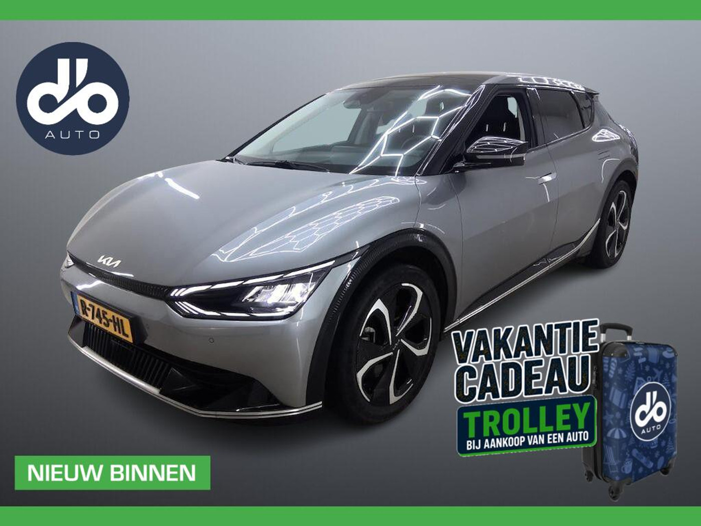 Kia Ev6 Plus Advanced 77.4 kWh SOH 100% I TREKHAAK I OPENDAK I LEER + CAMERA I ORG.NL + NAP + DEALER O.H. 2022 - voorkant