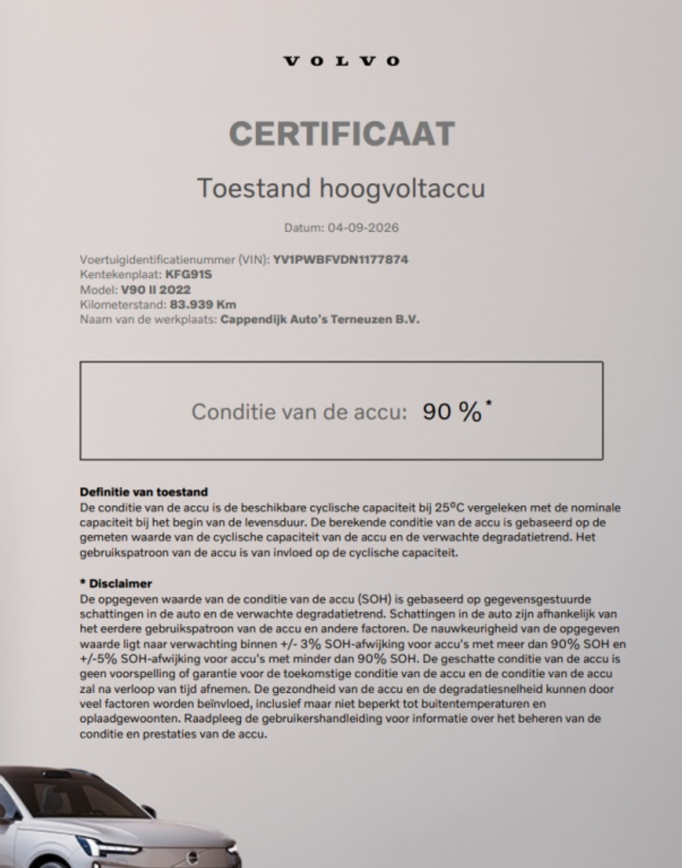 Foto van Volvo V90